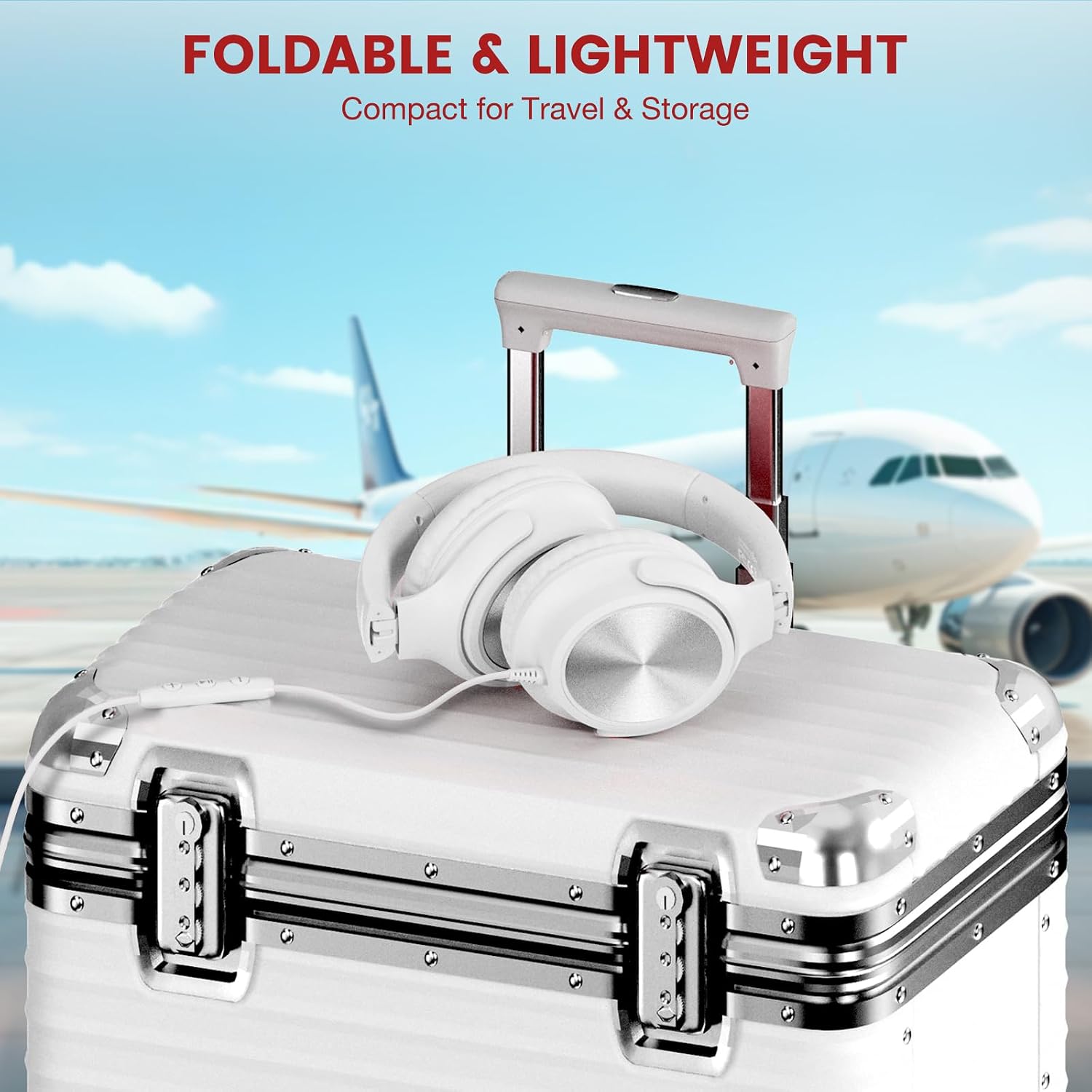 Detalle de Cowyawn USB-C-Kopfhörer Kabelgebunden Wired Headphones, Foldable with Mic