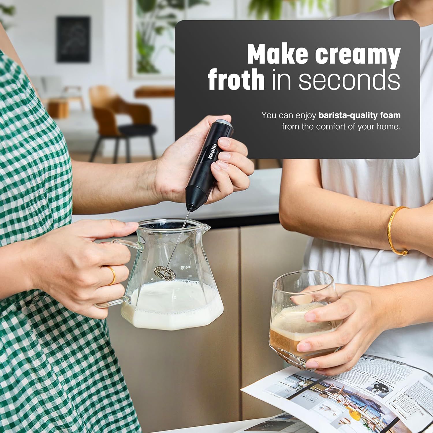 Thumbnail 3 de Keplin Handheld Milk Frother 1x Portable