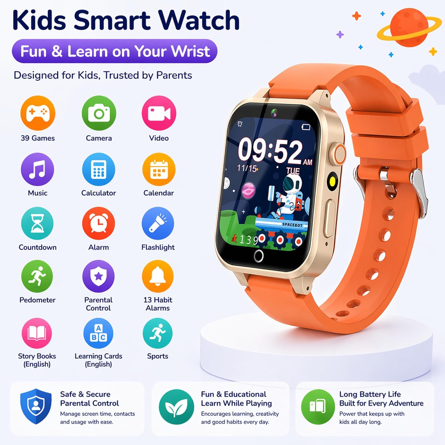 Thumbnail 6 de YEDASAH Smartwatch per Bambini 39 giochi