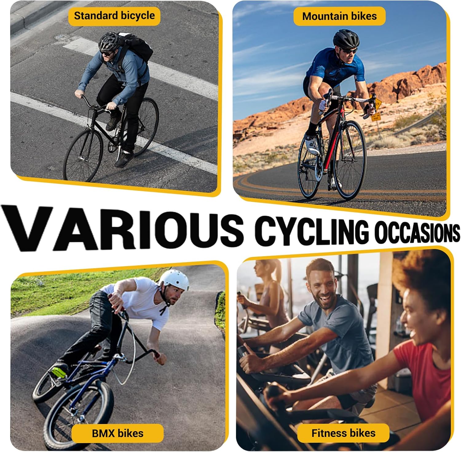 Thumbnail 6 de SPGOOD Fahrradsattel mit Memory-Foam, wasserdichtem Überzug und Universal-Kloben (25 × 21 cm) für City, MTB & Rennrad