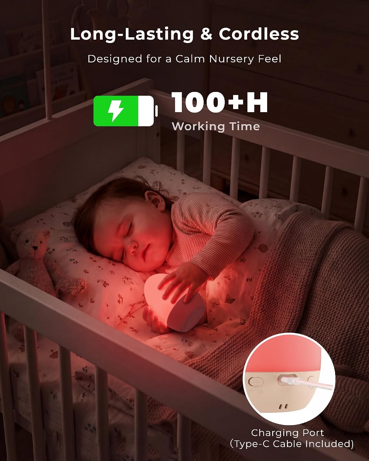 Detalle de FULNIX Egg Night Light with 17 Color Modes
