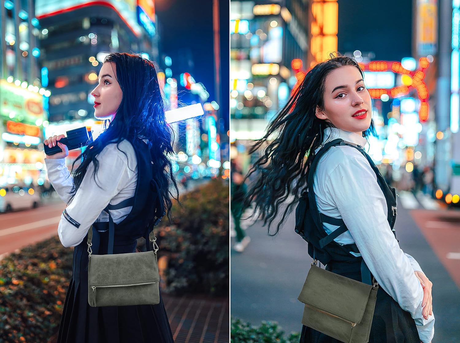 Thumbnail 1 de Gladdon Umhängetasche Damen – kompakte Crossbody mit Reißverschluss, PU-Leder