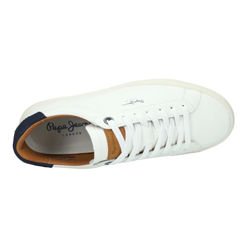 Detalle de Pepe Jeans Zapatillas de Piel para Hombre PMS30930 – talla 40, color White