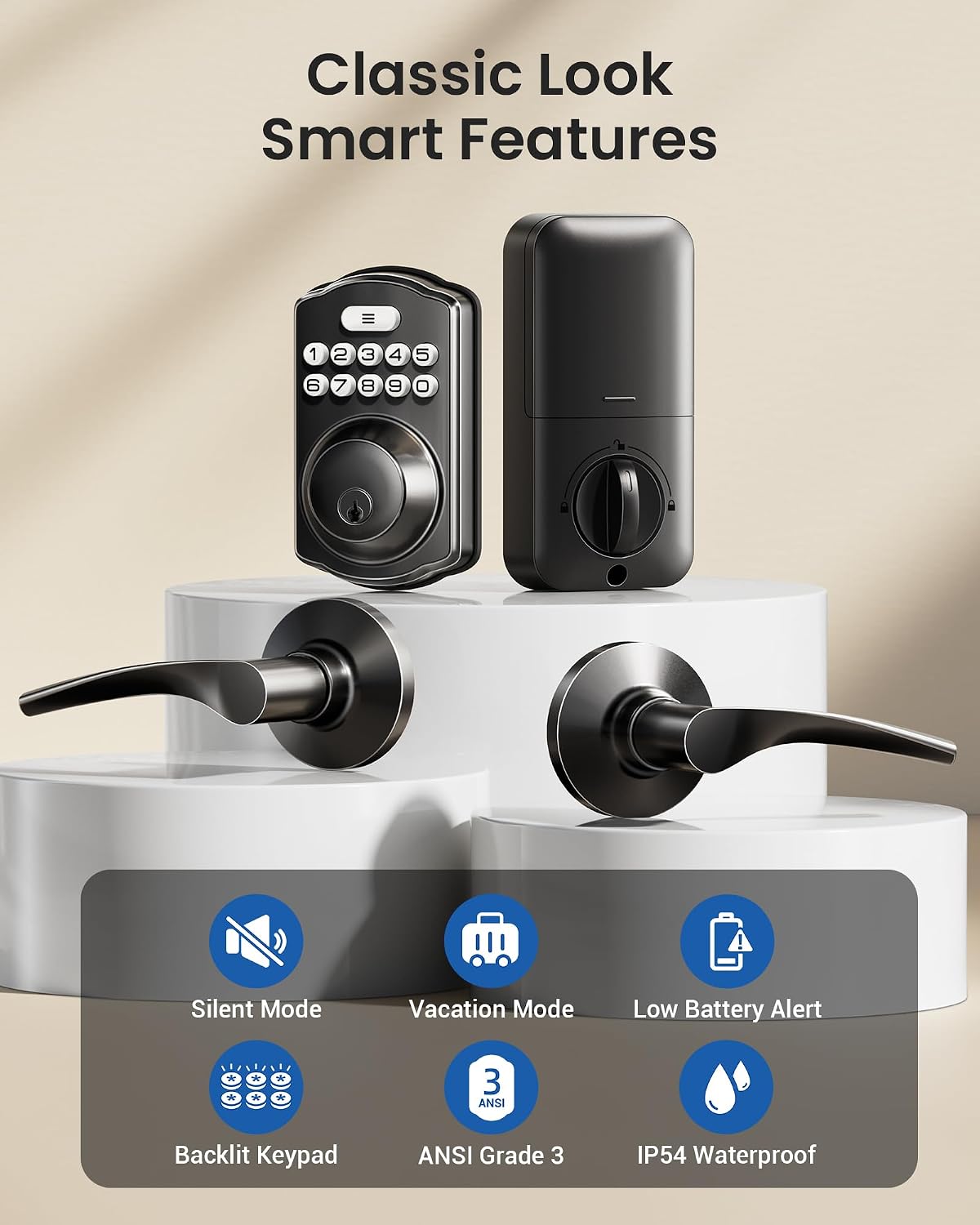 Detalle 2 de Veise Keypad Door Lock with 21 Codes