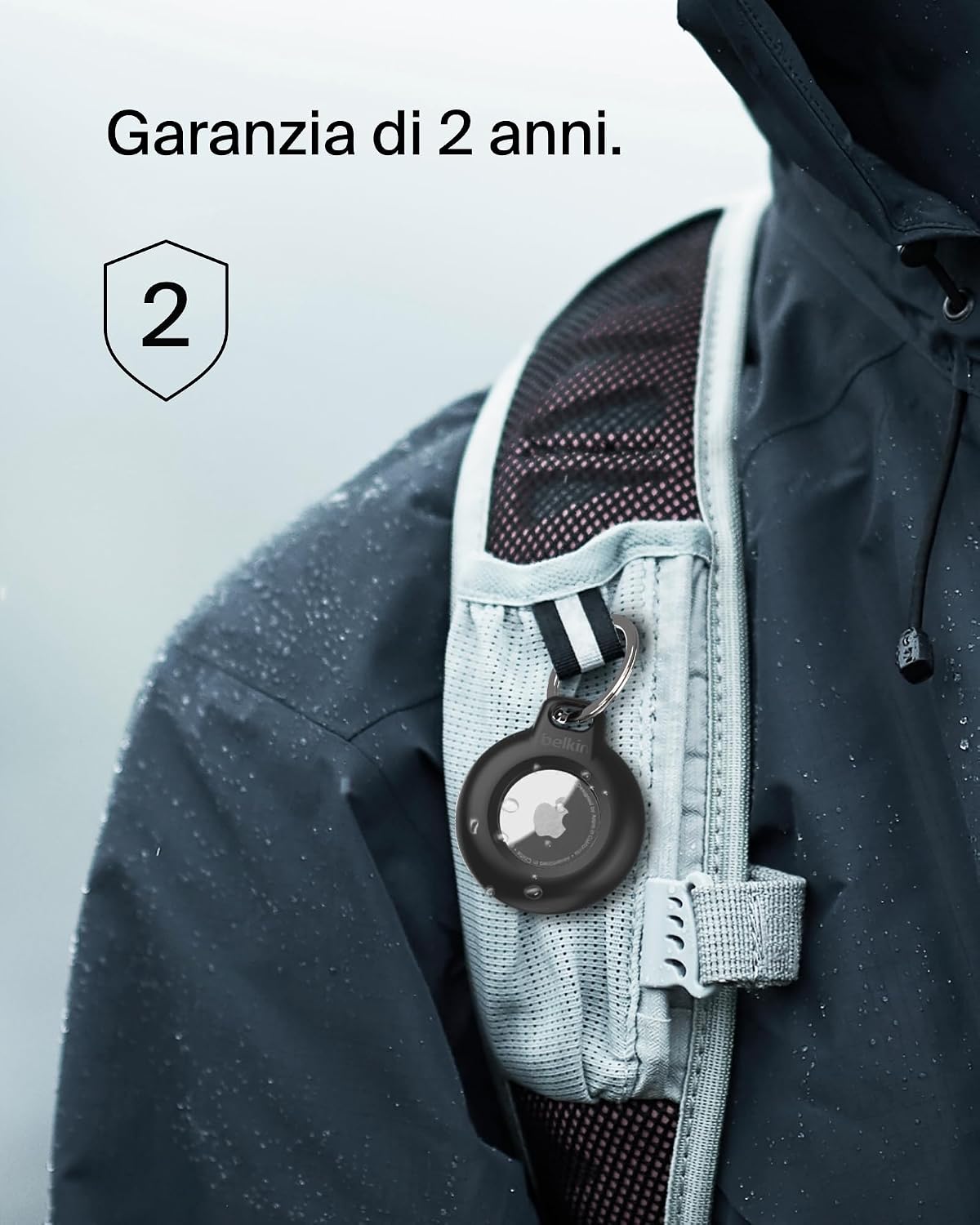 Thumbnail 5 de Belkin Secure Holder impermeabile con anello portachiavi per Apple AirTag (custodia protettiva) – Nero