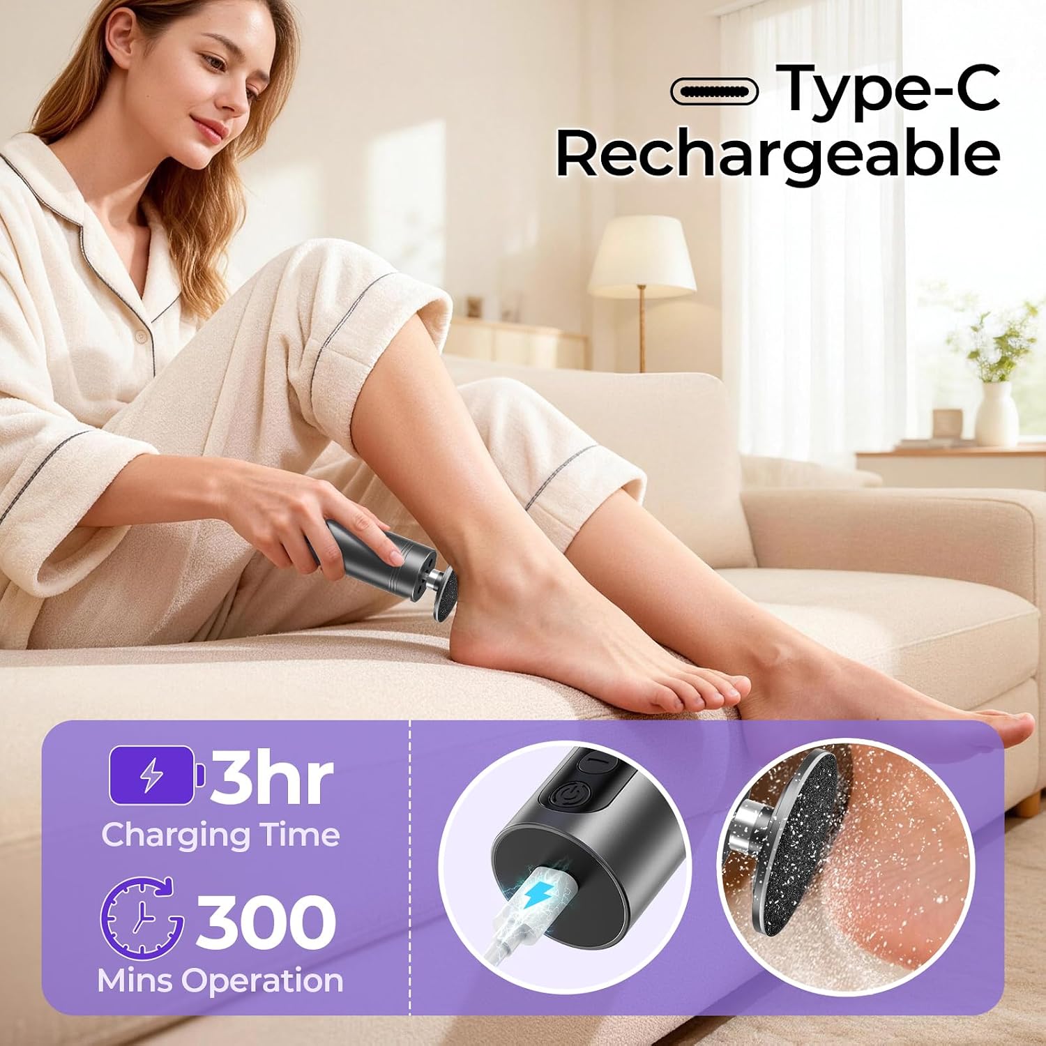 Thumbnail 4 de Electric Foot File 9‑Speed Rechargeable
