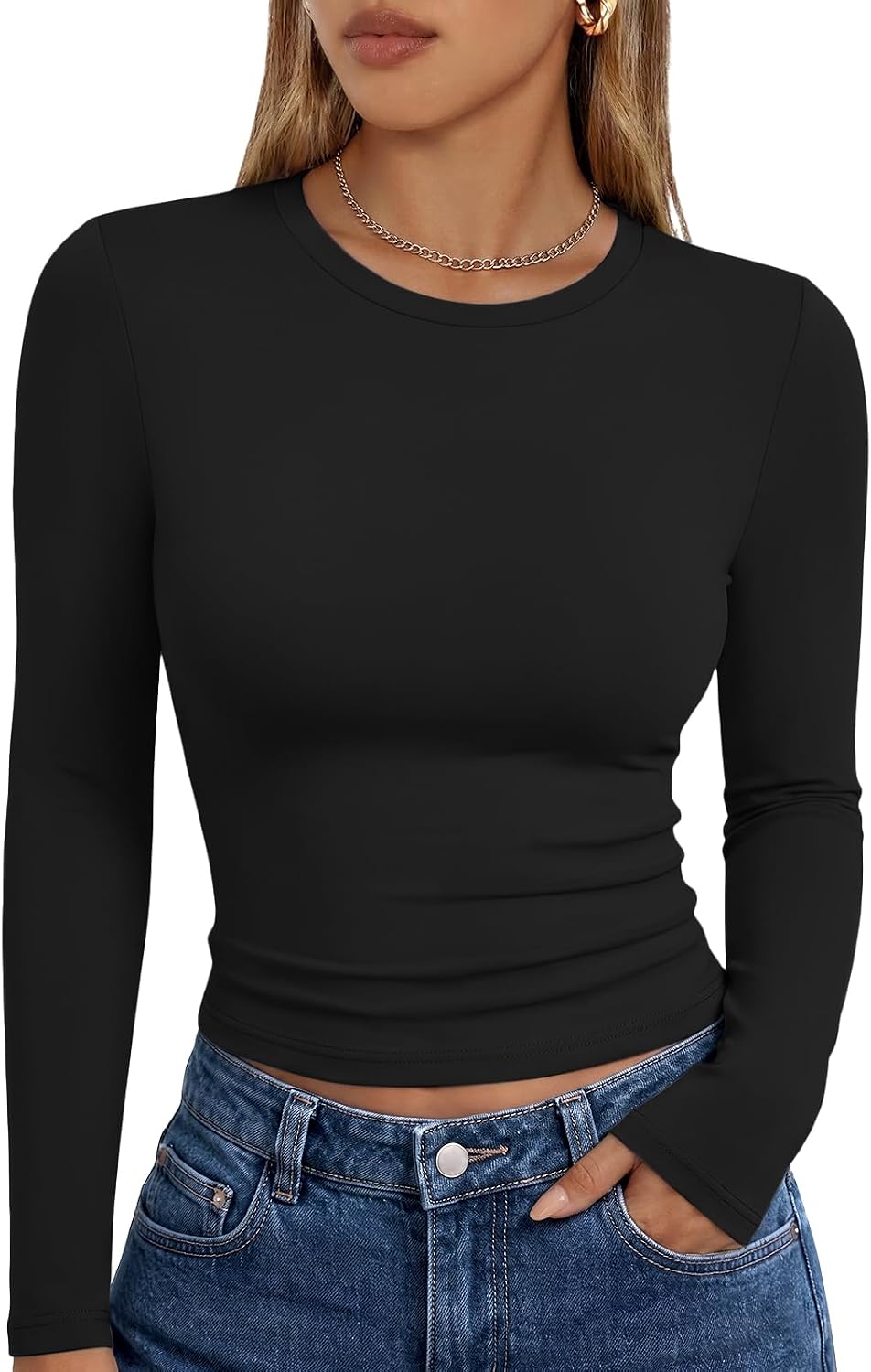 Detalle de Trendy Queen Womens Long Sleeve Crop Top