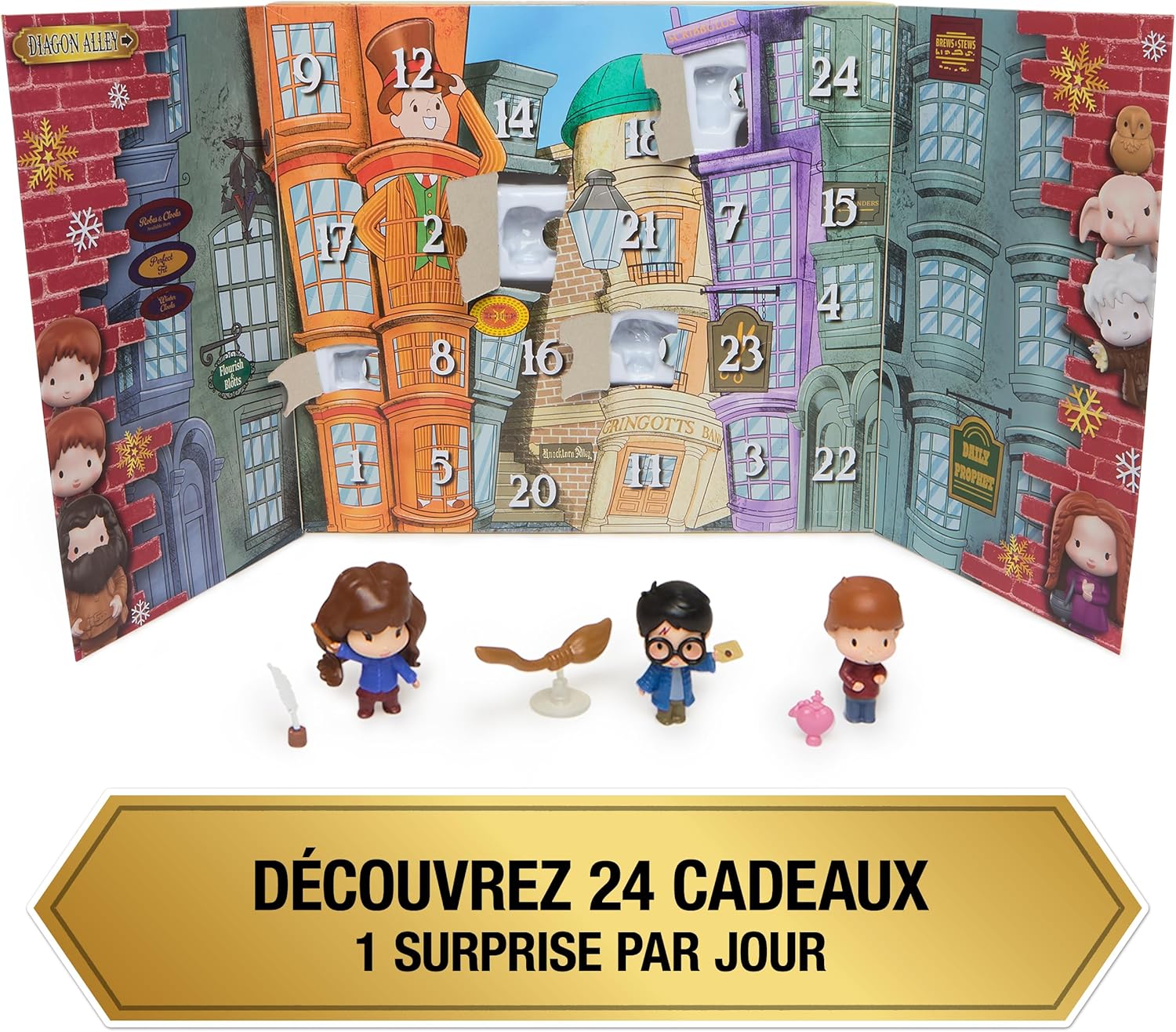 Detalle 2 de Calendrier de l’Avent Wizarding World Harry Potter avec 24 surprises et mini-figurines Moments Magiques