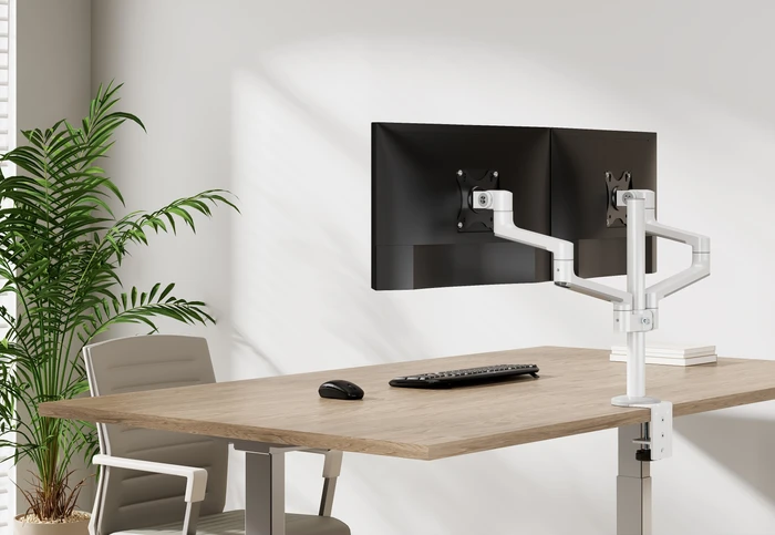 Thumbnail 18 de Neomounts NEXT Lite DS60-425WH2 Monitorhalterung – Doppelmonitorhalterung 17–27 Zoll, Weiß