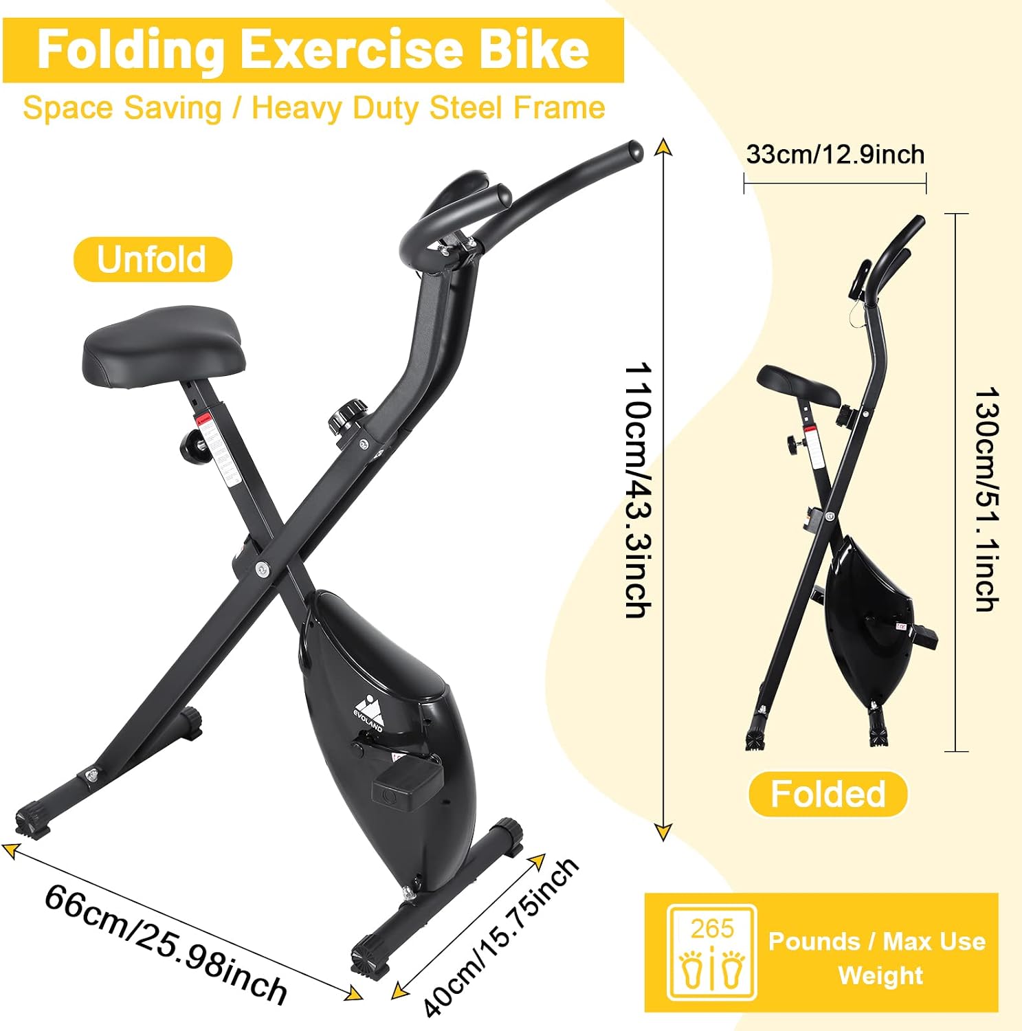Thumbnail 4 de EVOLAND Foldable Exercise Bike