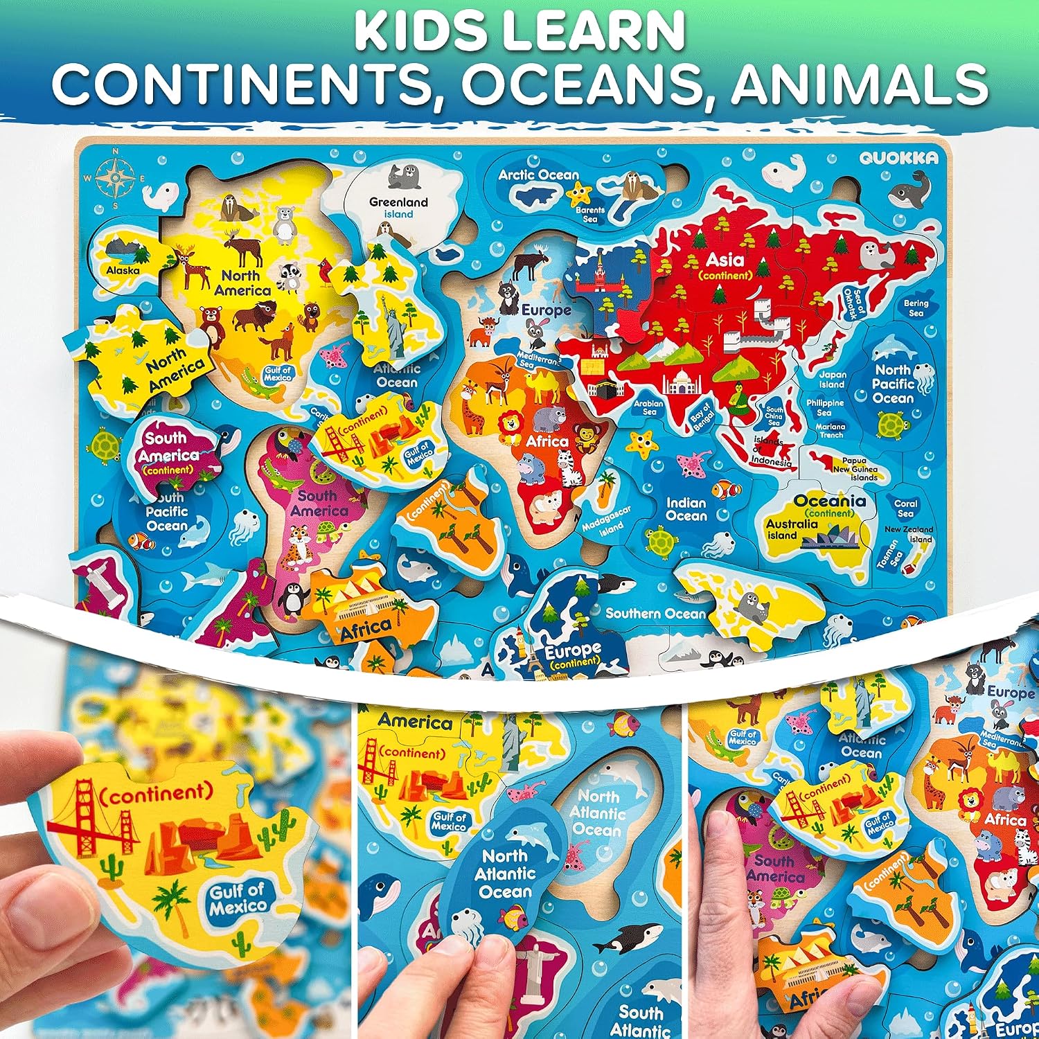 Thumbnail 2 de QUOKKA Puzzles 3‑Set for Kids Ages 3‑6 🧩