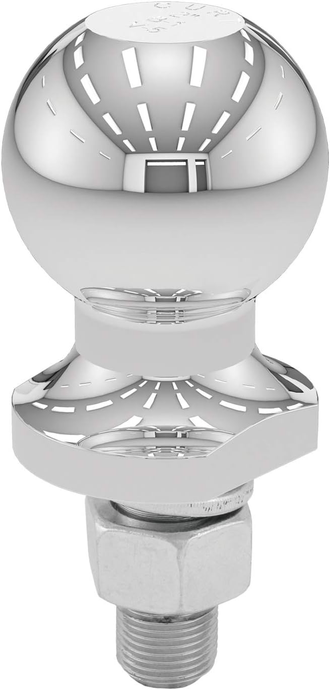 Thumbnail 4 de CURT 40097 Chrome ATV/UTV/Lawn Tractor Hitch Ball (2,000 lbs, 2-Inch Ball, 5/8 x 1-3/4 Shank)