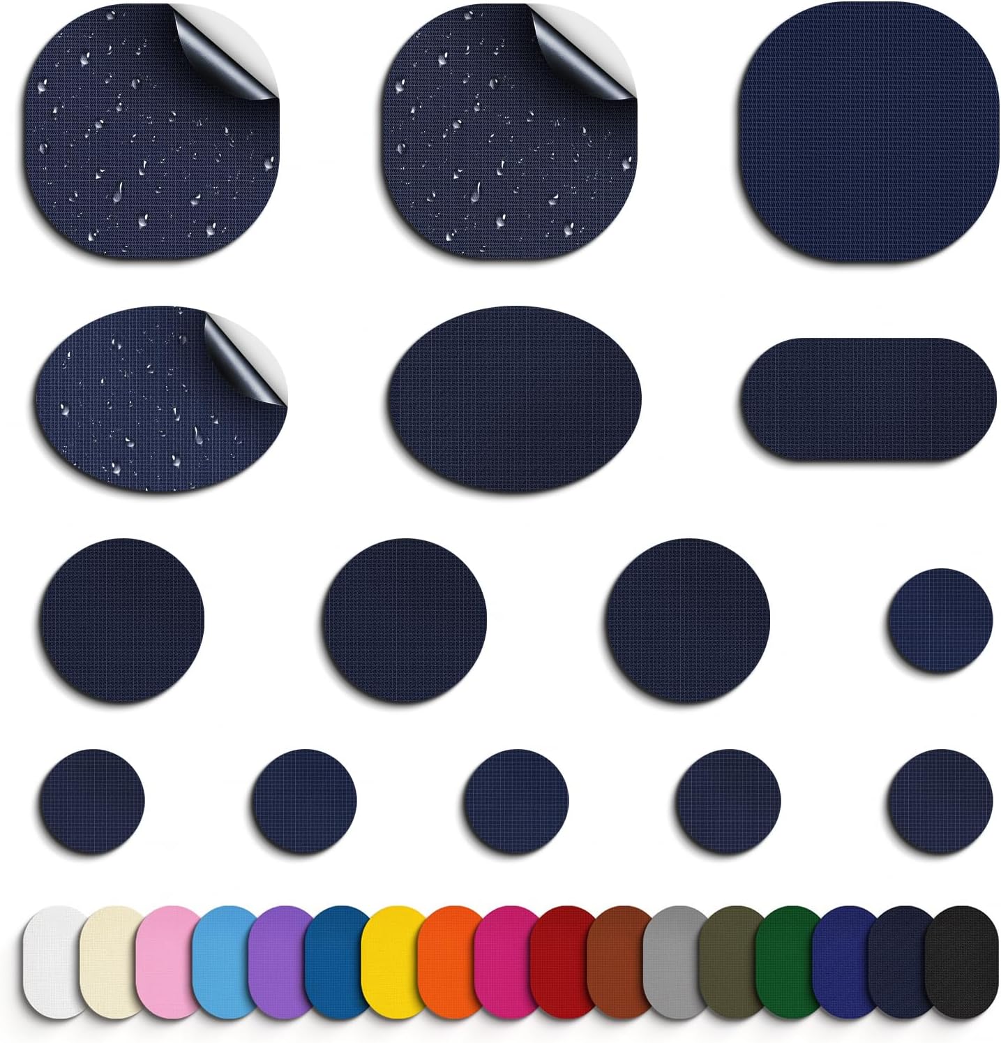 Detalle de Flicken Set für Daunenjacke 45 Stück