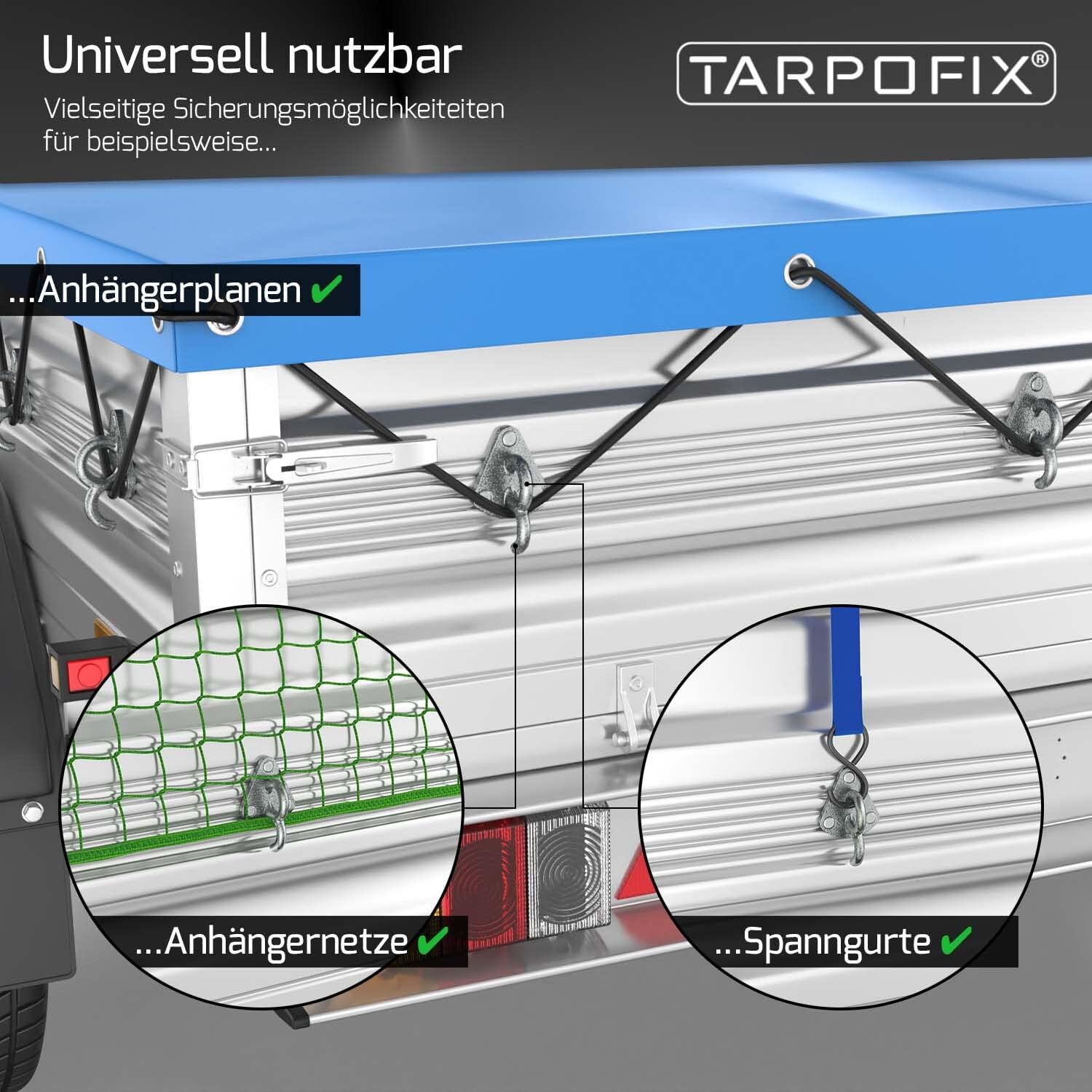 Detalle de Tarpofix Dreiloch Planenhaken 10 Stück