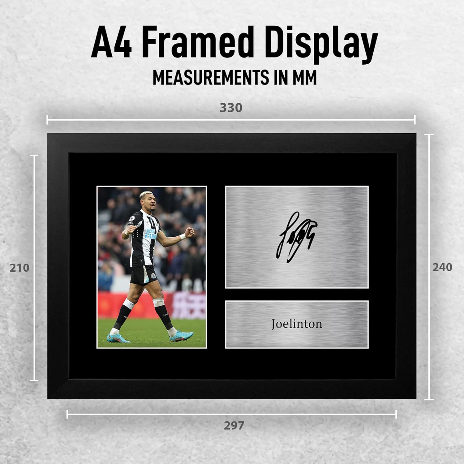 Thumbnail 1 de HWC Trading FR A4 Joelinton Magpies framed signed autograph picture (A4)