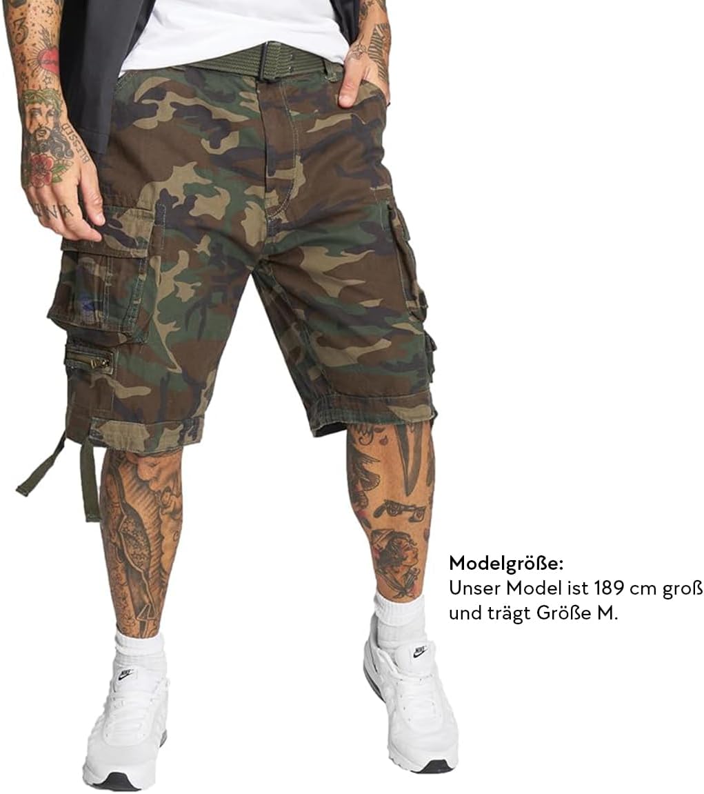Detalle de Brandit Herren Savage Vintage Cargo Shorts – robuste Vintage-Cargoshorts mit echtem Used-Look
