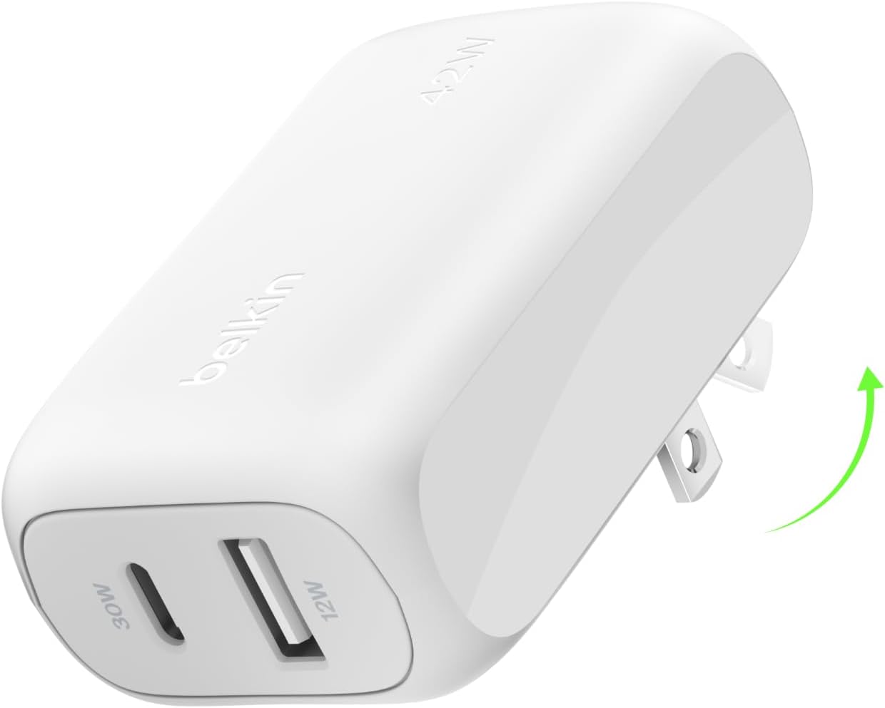 Detalle de Belkin 42W Dual-Port Charger Block USB-C + USB-A