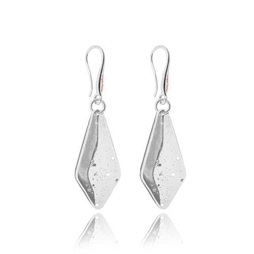 Detalle de Dragon Porter Simple Longue Géométrique Boucles d'Oreilles Zèbre - Style 26, Argent Rouge