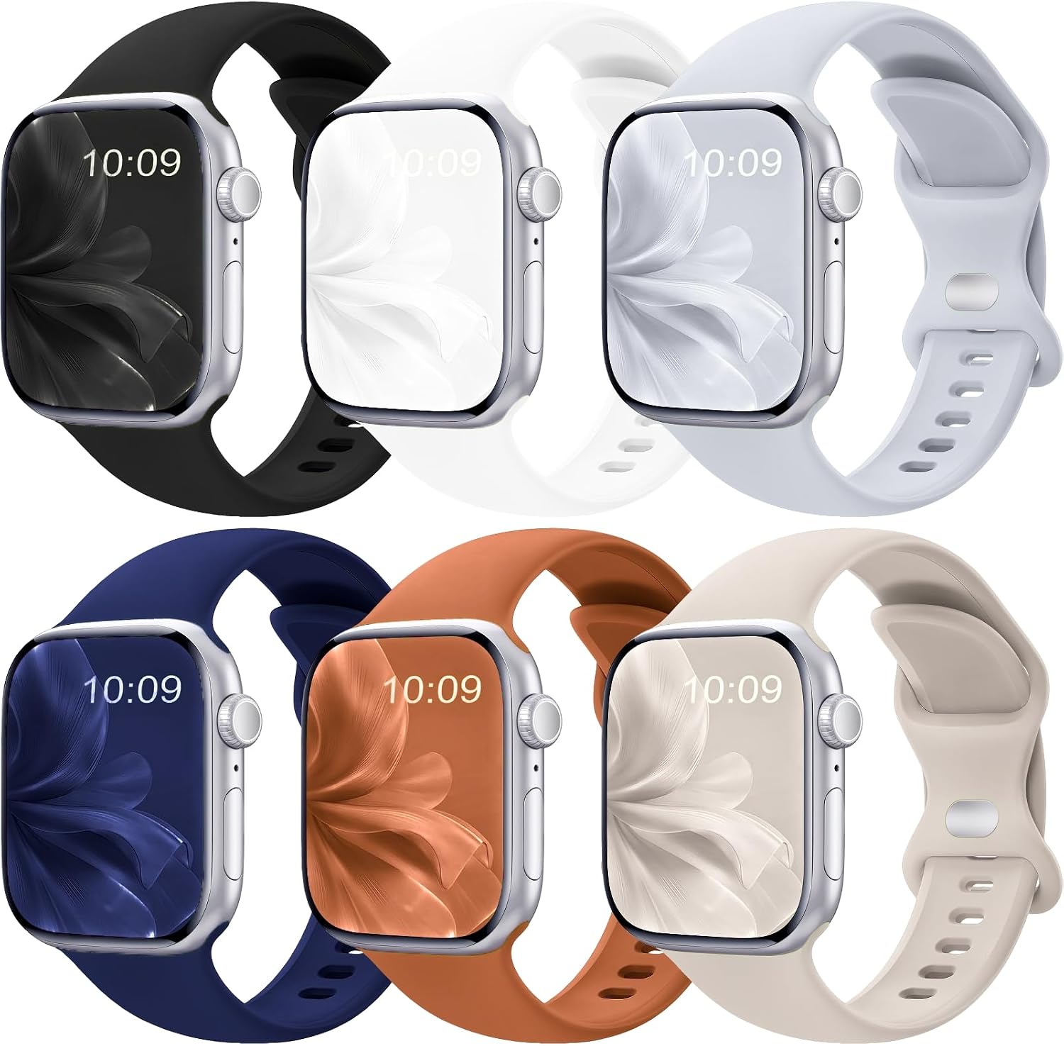 Detalle 2 de 6 Pack Silicone Sport Bands for Apple Watch