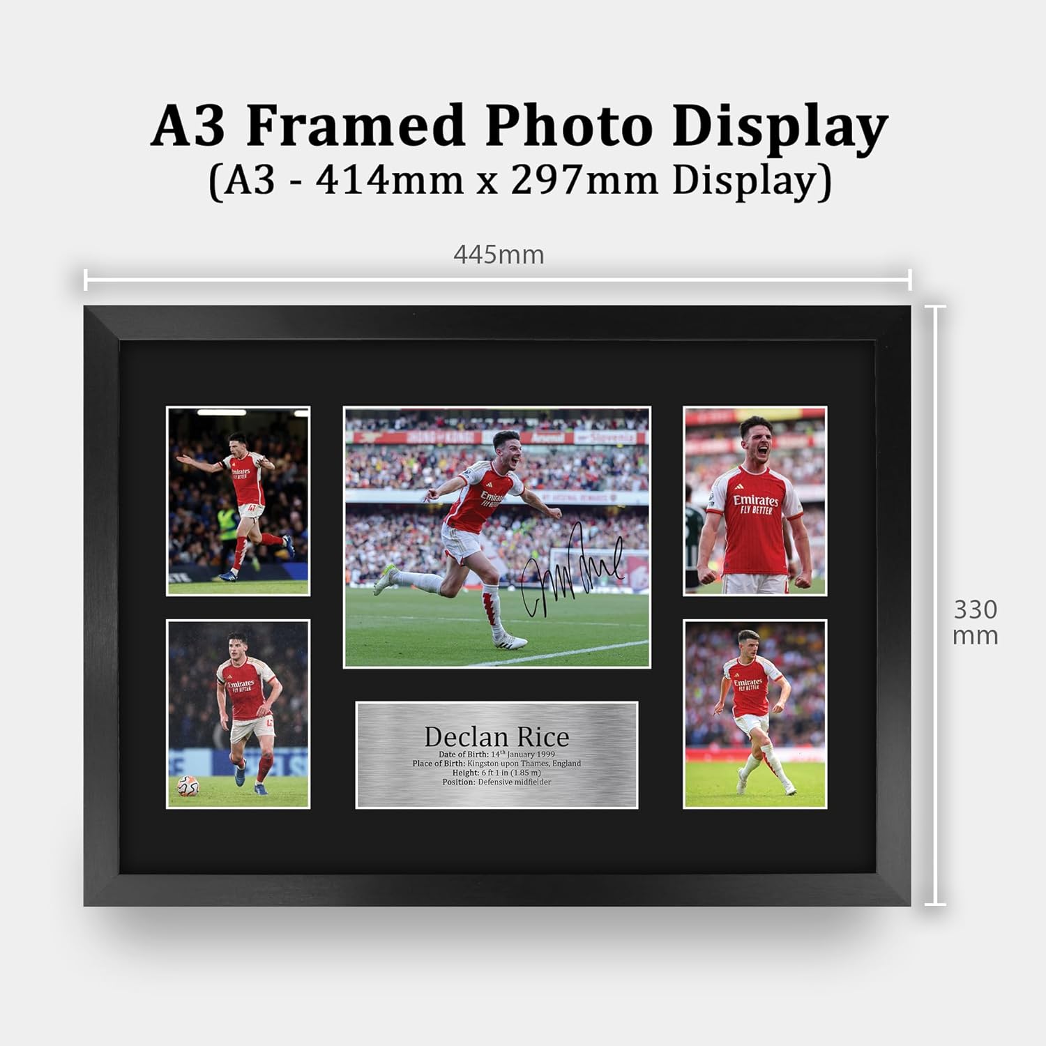 Thumbnail 1 de HWC Trading FR A3 Declan Rice Arsenal printed memorabilia signed autograph photograph display (A3 framed)