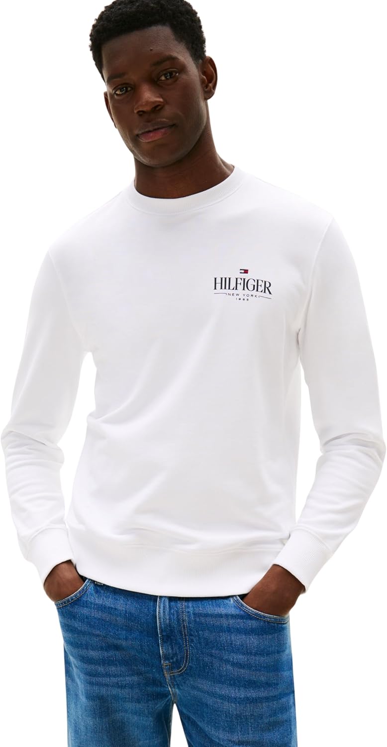 Thumbnail 6 de Tommy Hilfiger Uomo Felpa Stacked Regular Fit in cotone 100%