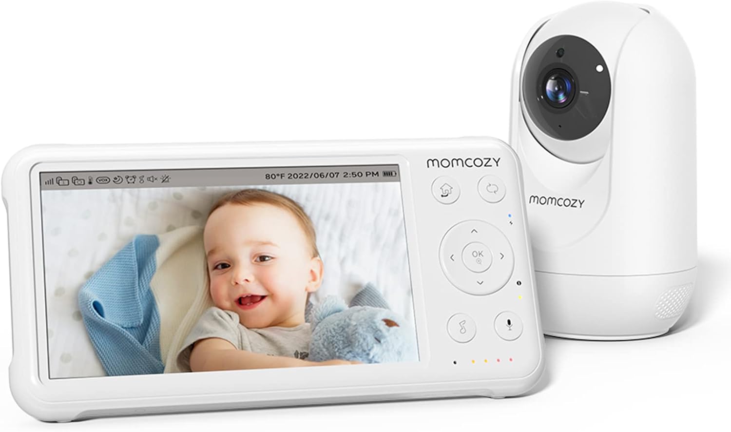 Detalle de Momcozy Video Baby Monitor BM01: 1080P, 5" Display, Night Vision and Long Battery Life