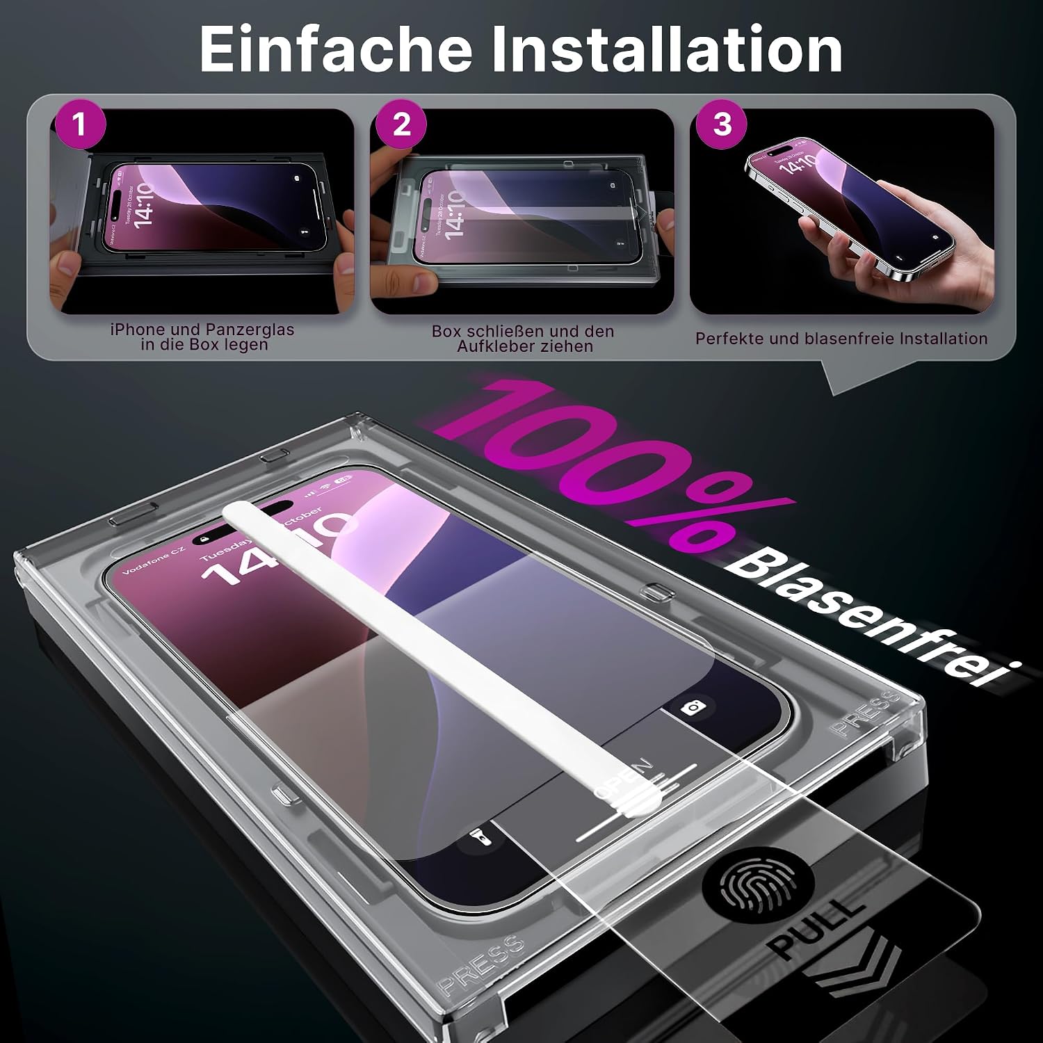 Detalle 2 de TUFFGLAS Sichtschutz Panzerglas iPhone 15 Pro