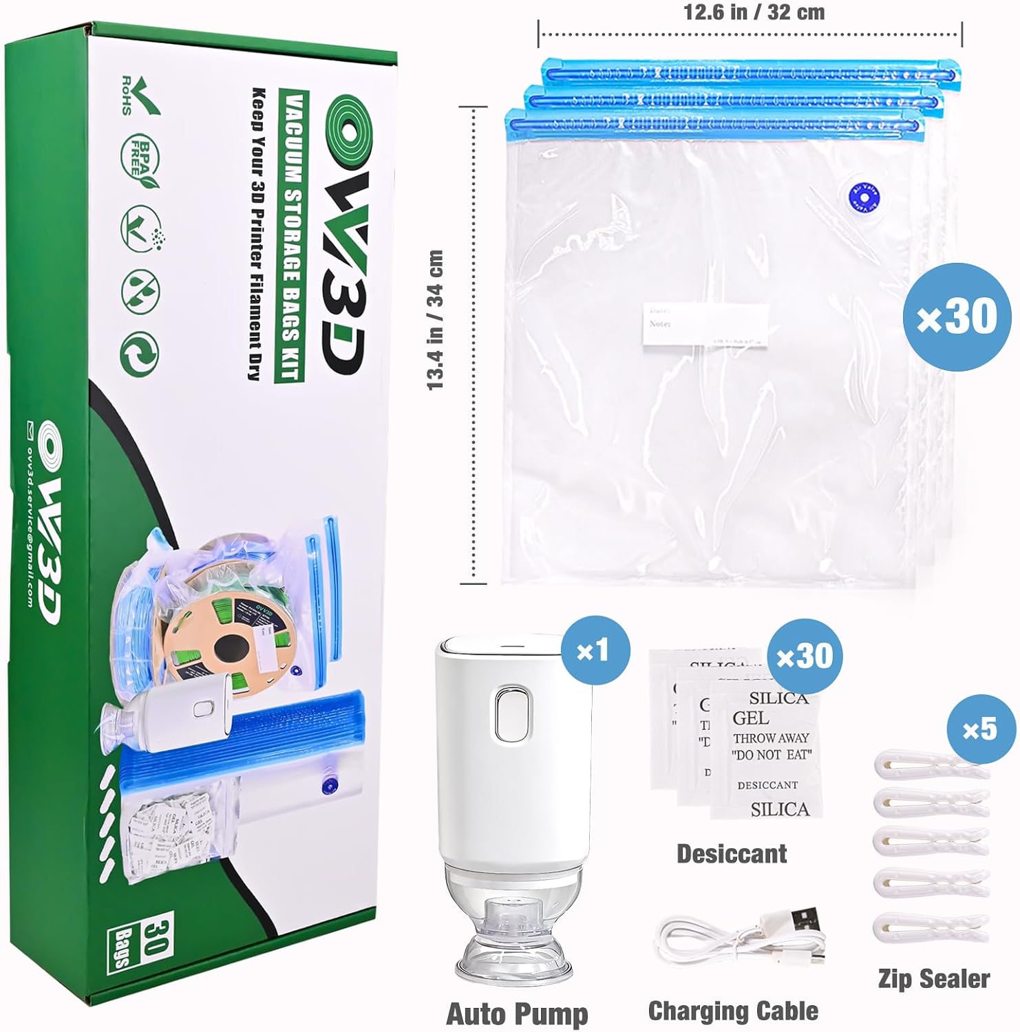 Thumbnail 1 de OVV3D Filament Aufbewahrungskit mit Auto-Pumpe – PLUS Größe 32×34 cm