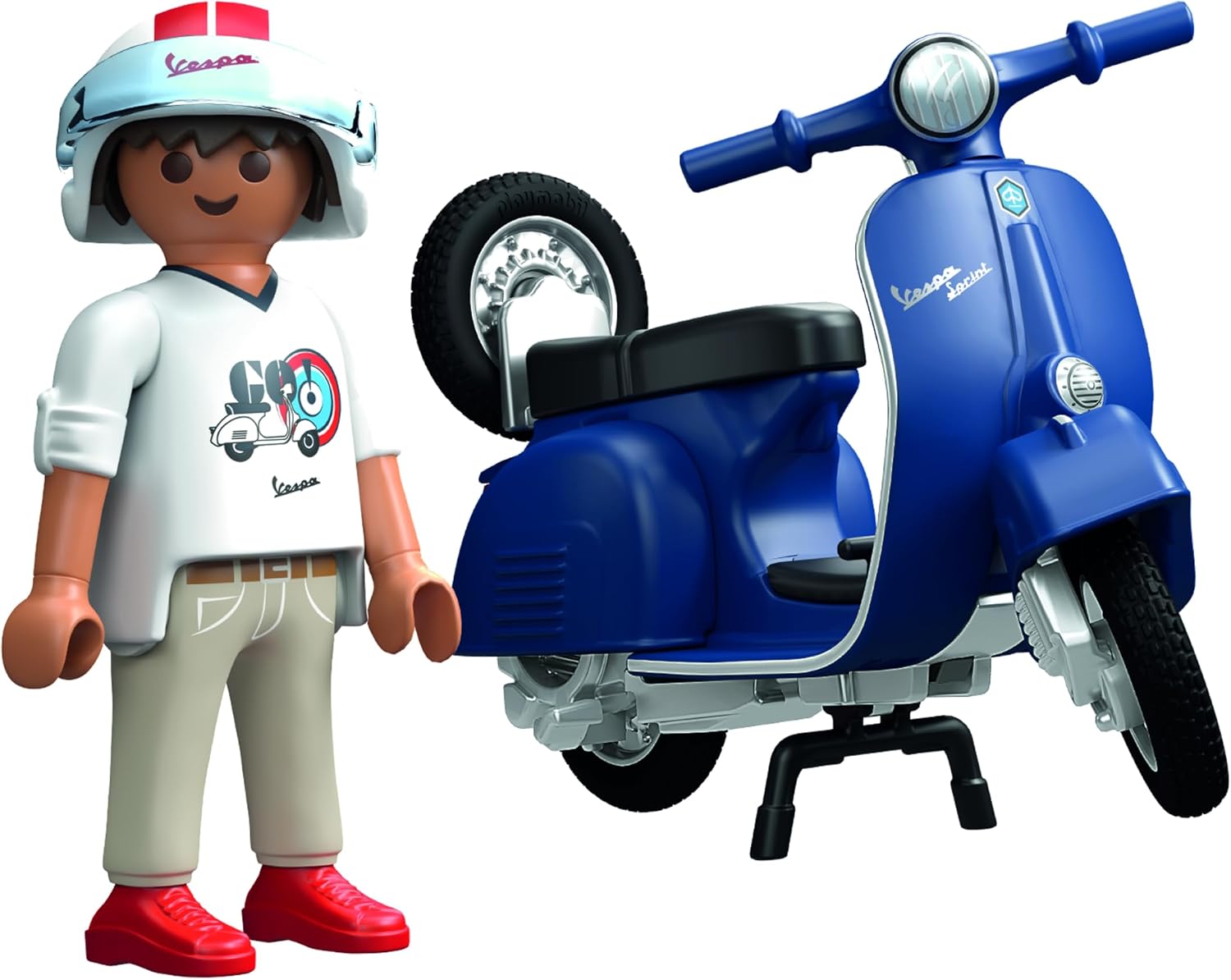 Thumbnail 3 de PLAYMOBIL Cars 71622 1969 Vespa 150 Sprint Veloce – Blau, sammlerkonformes Modell mit abnehmbarem Ersatzrad