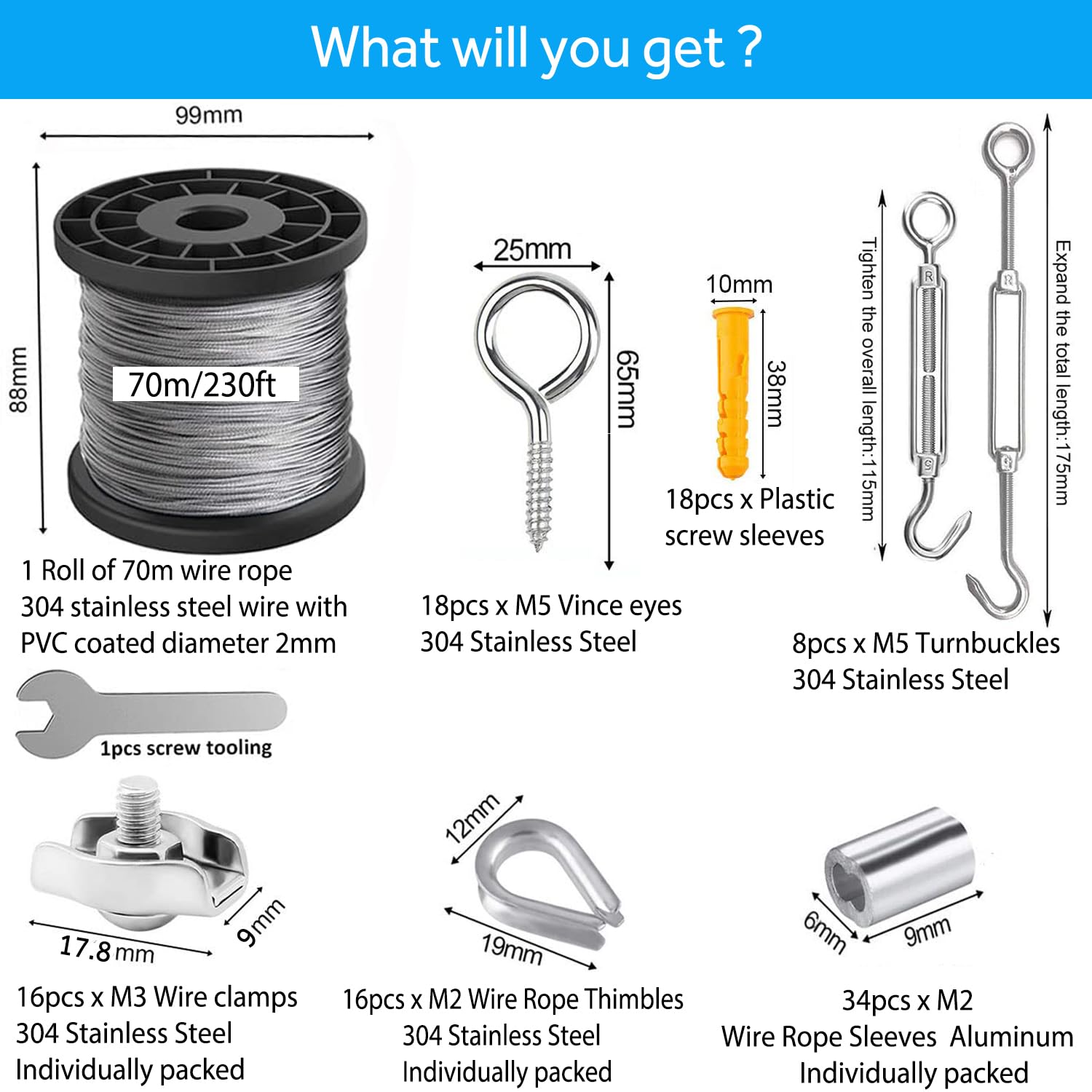 Thumbnail 1 de AMLOOPH 70m Garden Wire for Climbing Plants
