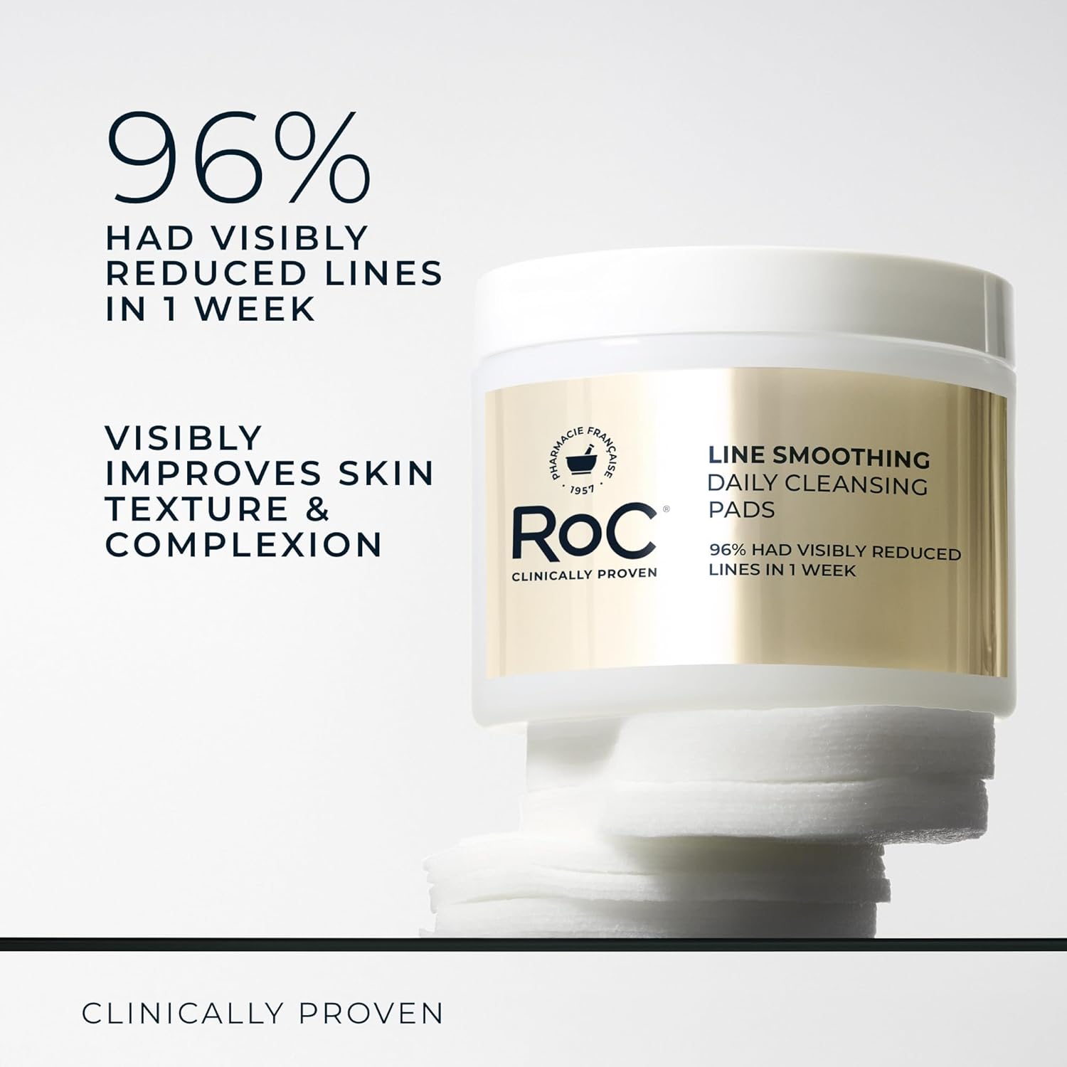 Detalle de RoC Resurfacing Disks Hypoallergenic Exfoliating Makeup Remover Pads (28 Count)