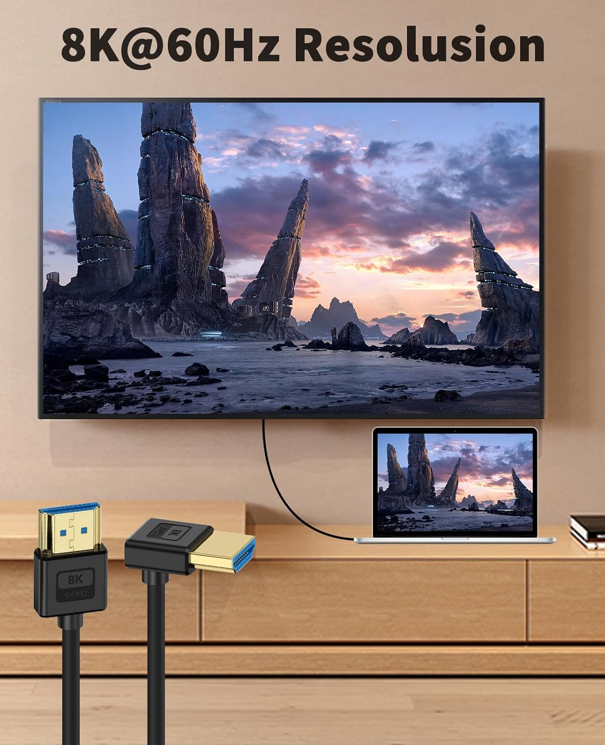 Thumbnail 3 de Maxhood 8K Short 90° HDMI Cable 0.3m