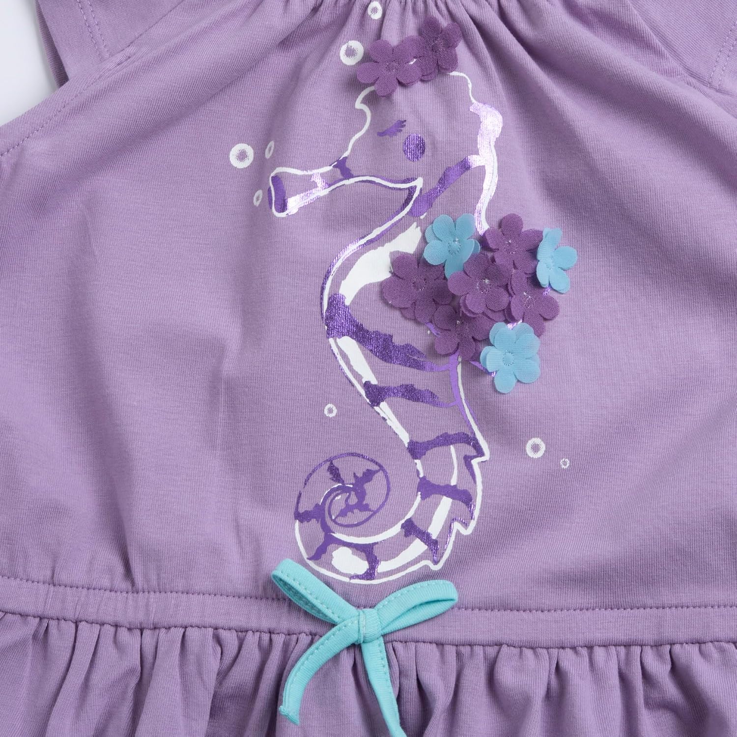 Detalle de Chicco Vestito Bambina a Maniche Corte in Cotone Leggero – Design italiano, stile e comodità