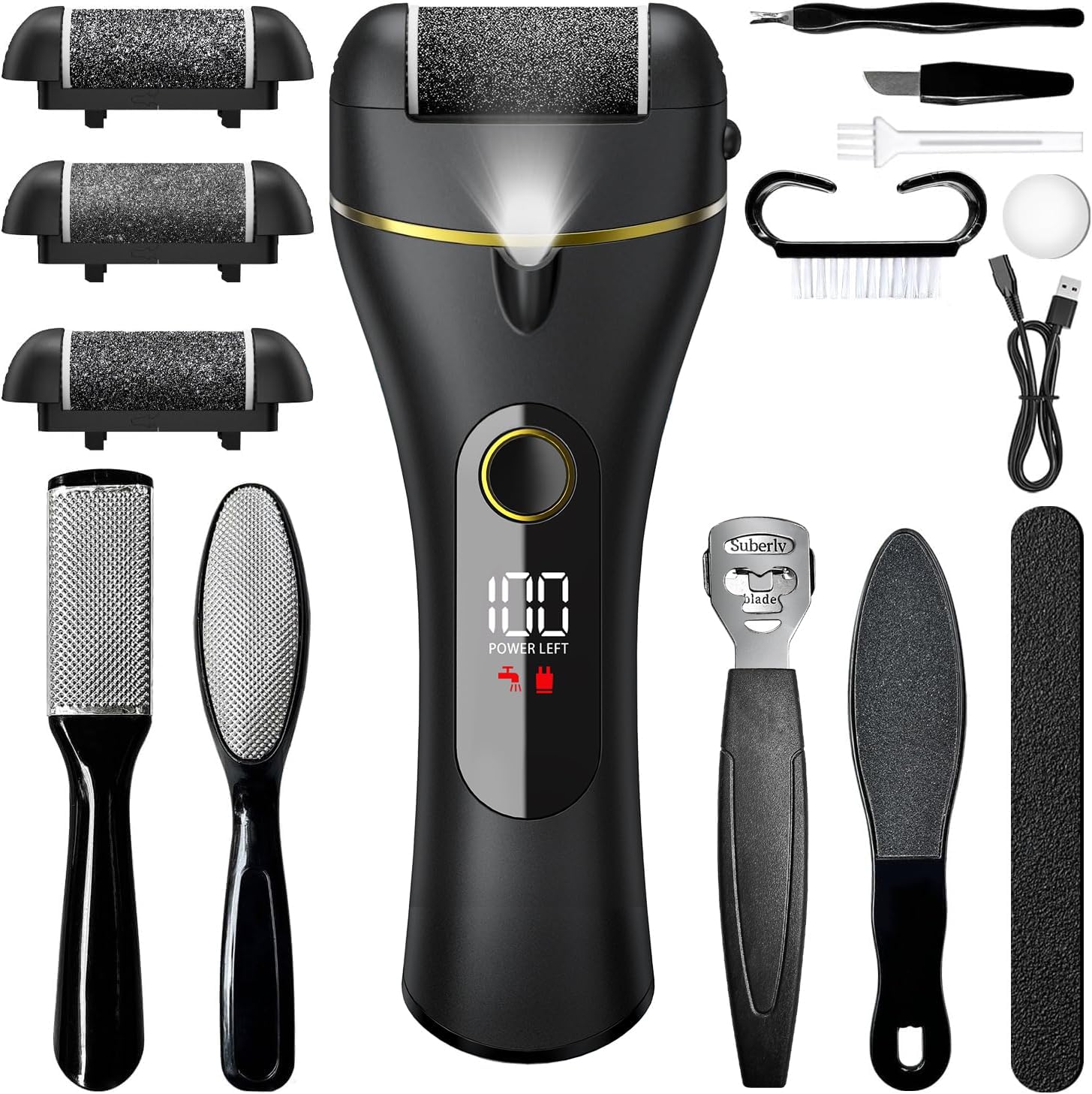 Thumbnail 5 de Vexloria Electric Foot File: 16-in-1 Rechargeable Pedicure Kit