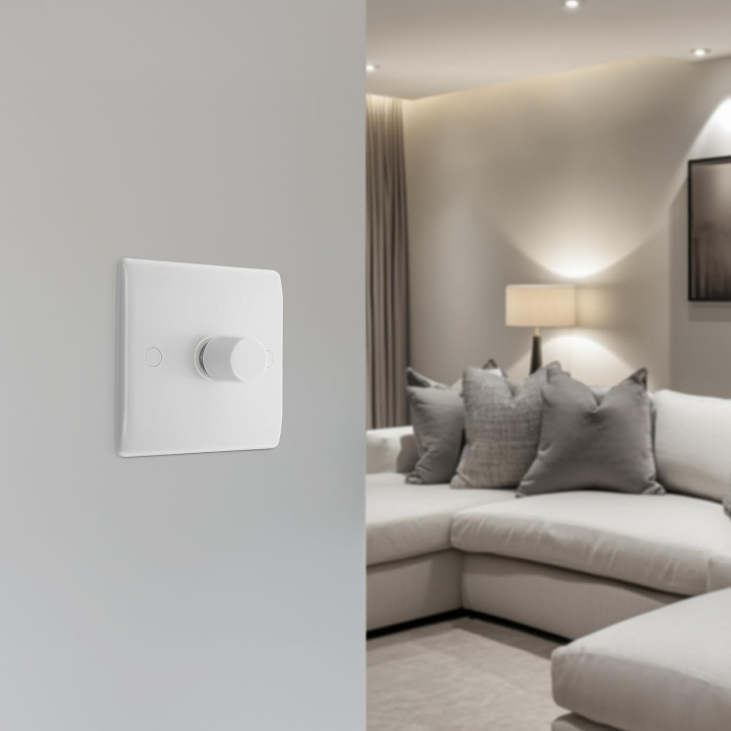 Thumbnail 6 de BG Electrical Nexus 800 Series Intelligent Single Wall Dimmer Switch, 2 Way, Round Edge, White Moulded, 200W (881)