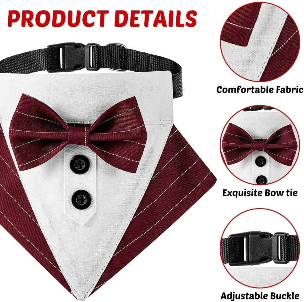 Thumbnail 1 de Dog Tuxedo Collar: Adjustable Bow Tie Collar for Small to Large Dogs