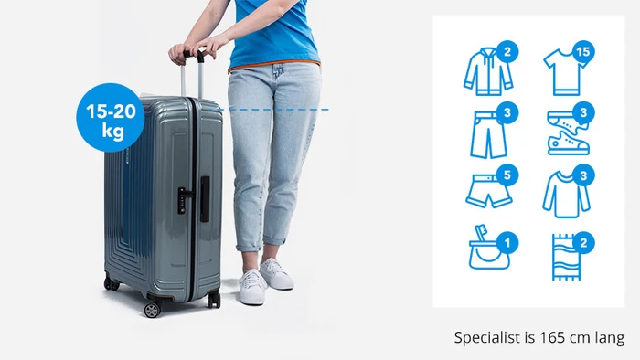 Thumbnail 1 de Samsonite S'Cure Spinner 69 cm – Dark Blue: robuster Polypropyleen-Koffer mit 79 Litern Fassungsvermögen
