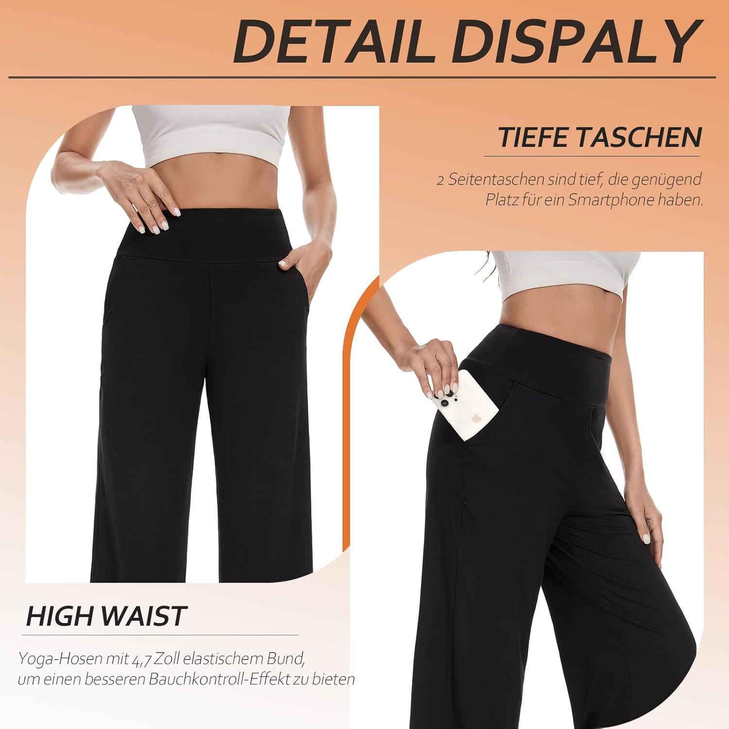 Thumbnail 2 de ACTINPUT Yogahose Damen High Waist – Flared Leggings mit zwei Stoffoptionen
