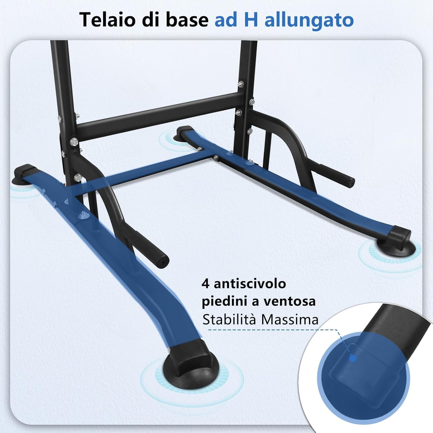 Thumbnail 4 de DH FitLife Power Tower Dip Station: stazione fitness da casa con barra per trazioni e dip