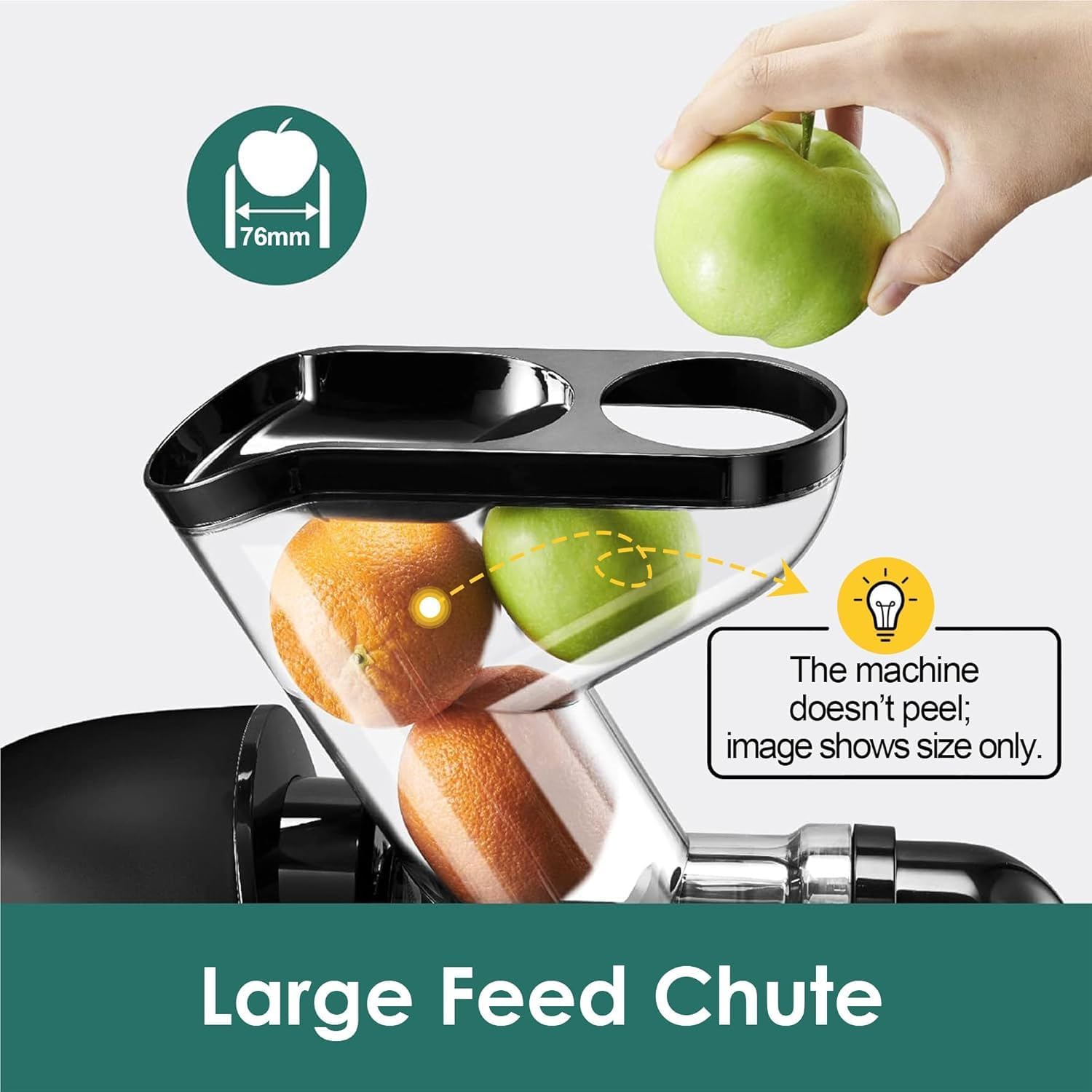 Detalle 2 de Fretta F3000 Slow Masticating Juicer, 3-Inch Feed Chute, 200W