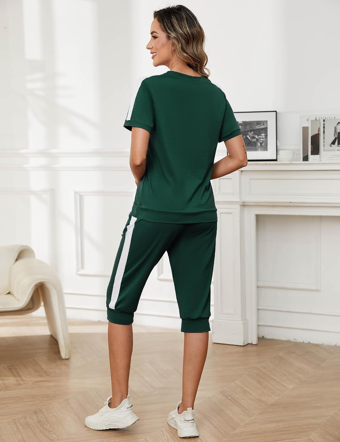 Detalle de Aottori SurvêTements Femme - Ensemble de Sport 2 Pièces Sweat & Pantalon