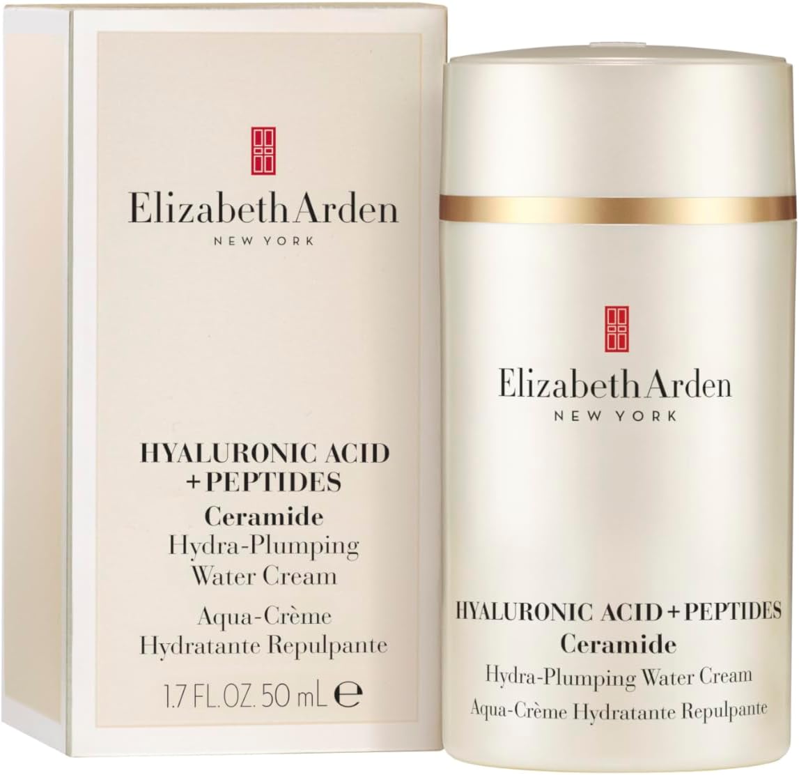 Detalle de Elizabeth Arden Crème Hydratante à l’Acide Hyaluronique + Peptides et Céramides – Hydratation légère pour tous types de peau