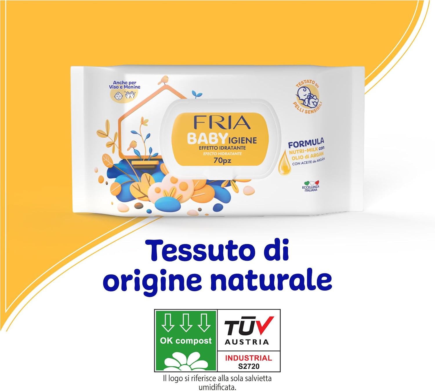 Thumbnail 6 de FRIA 090015B Baby Wipes, 72 Count, Nutri-Milk and Argan Oil