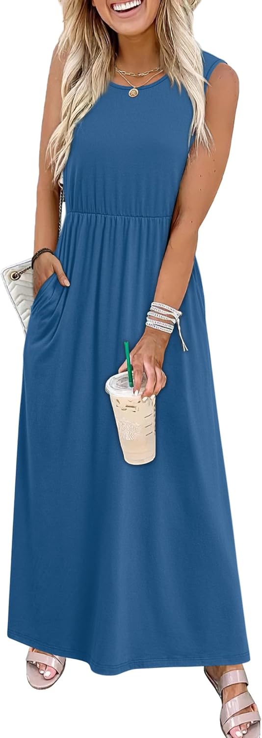 Thumbnail 1 de WIHOLL Summer Dresses for Women 2026 Maxi Dress with Pockets
