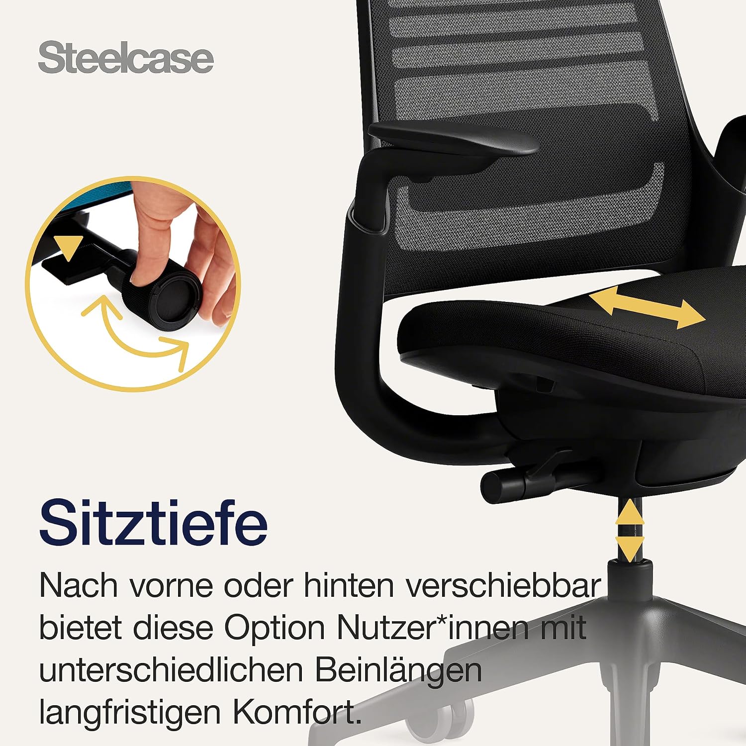 Thumbnail 5 de Steelcase Series 1 Ergonomischer Bürostuhl Onyx Schwarz