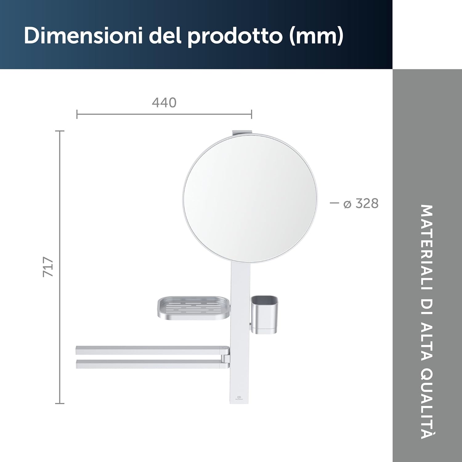 Thumbnail 6 de Ideal Standard Alu+ Barra multifunzione: stile sostenibile e organizzazione modulare per il bagno