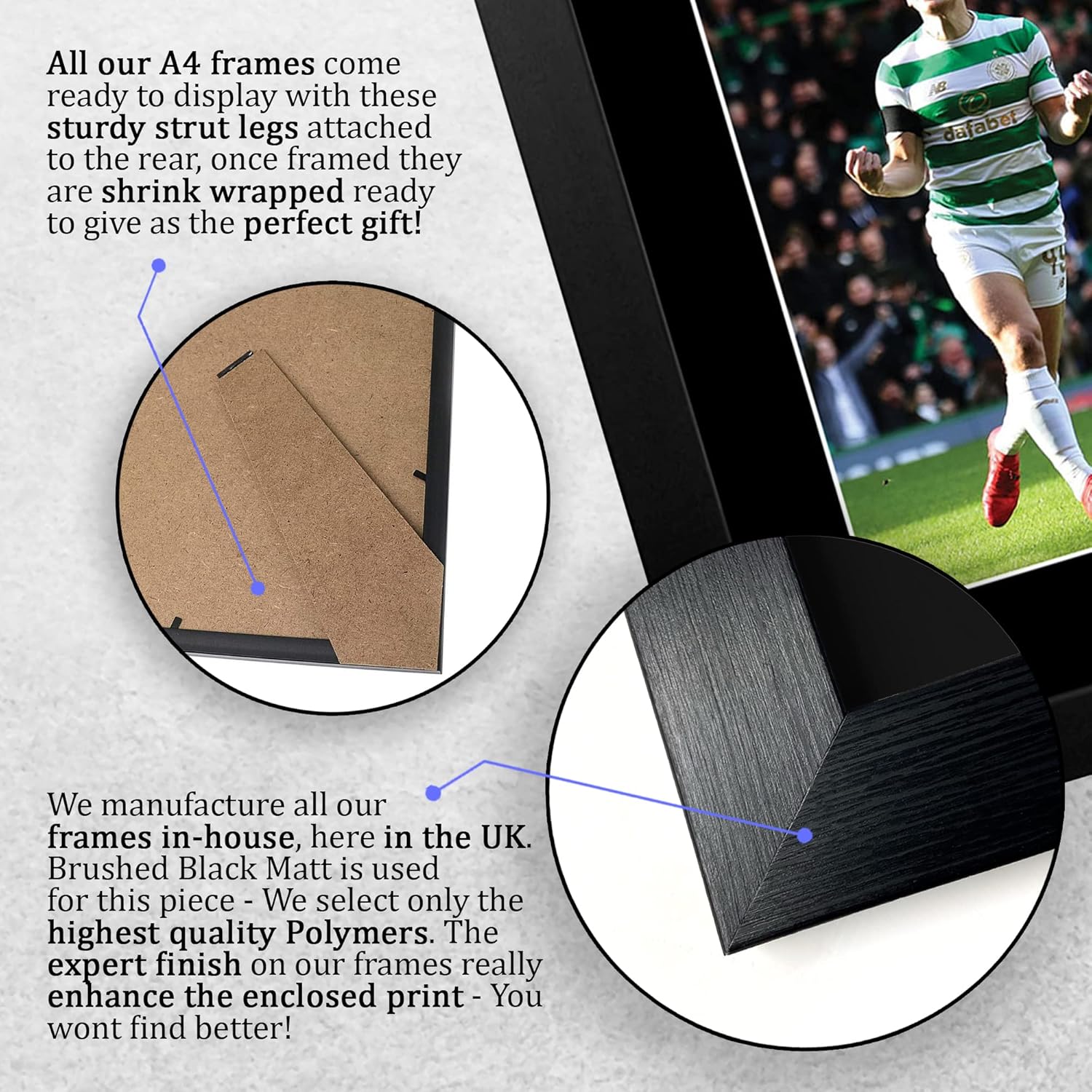 Thumbnail 6 de HWC Trading FR A4 James Forrest Celtic gifts framed printed autograph picture (A4)