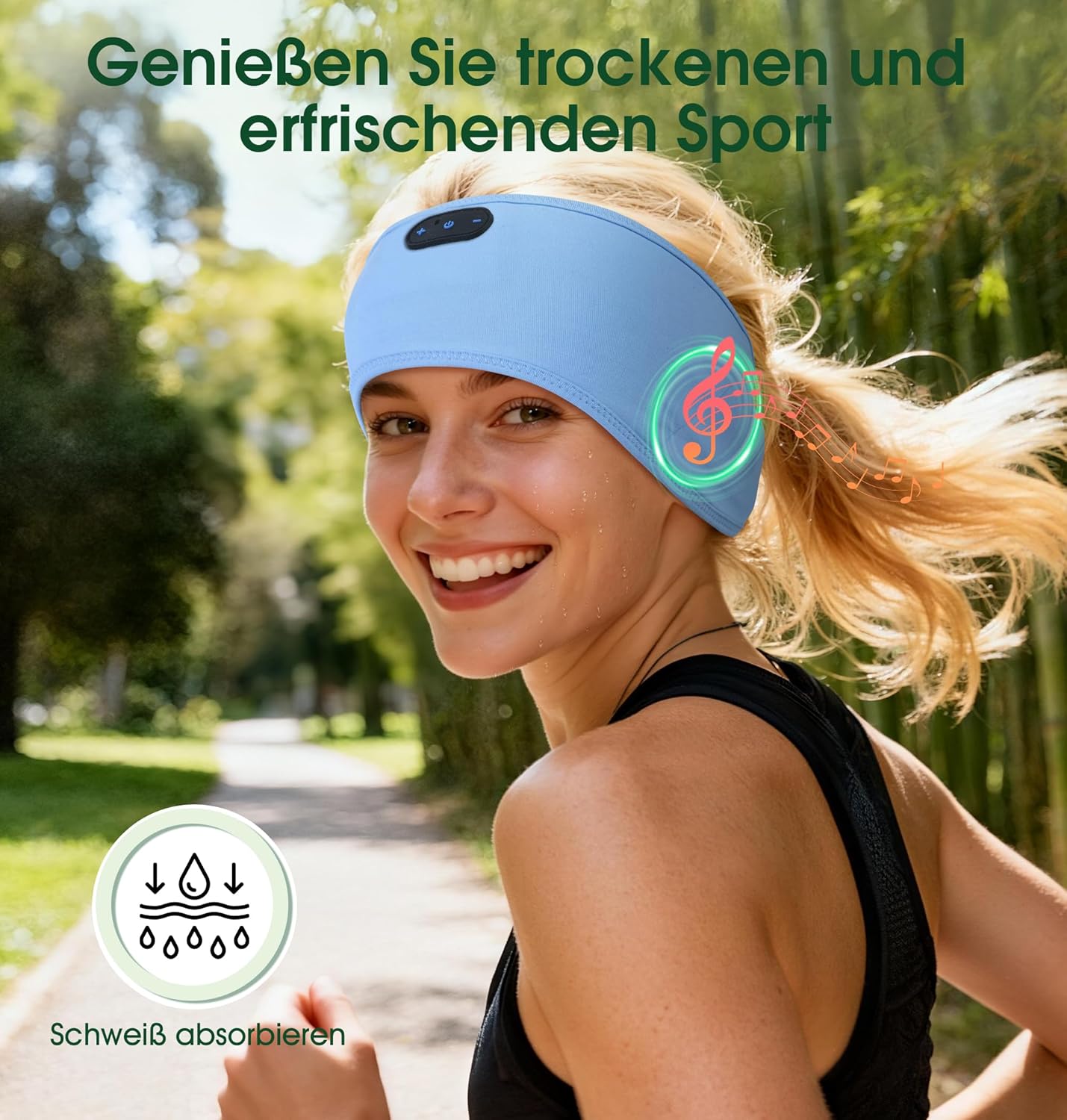 Thumbnail 2 de MUSICOZY Bluetooth-Schlafkopfhörer als Stirnband aus Bambusviskose