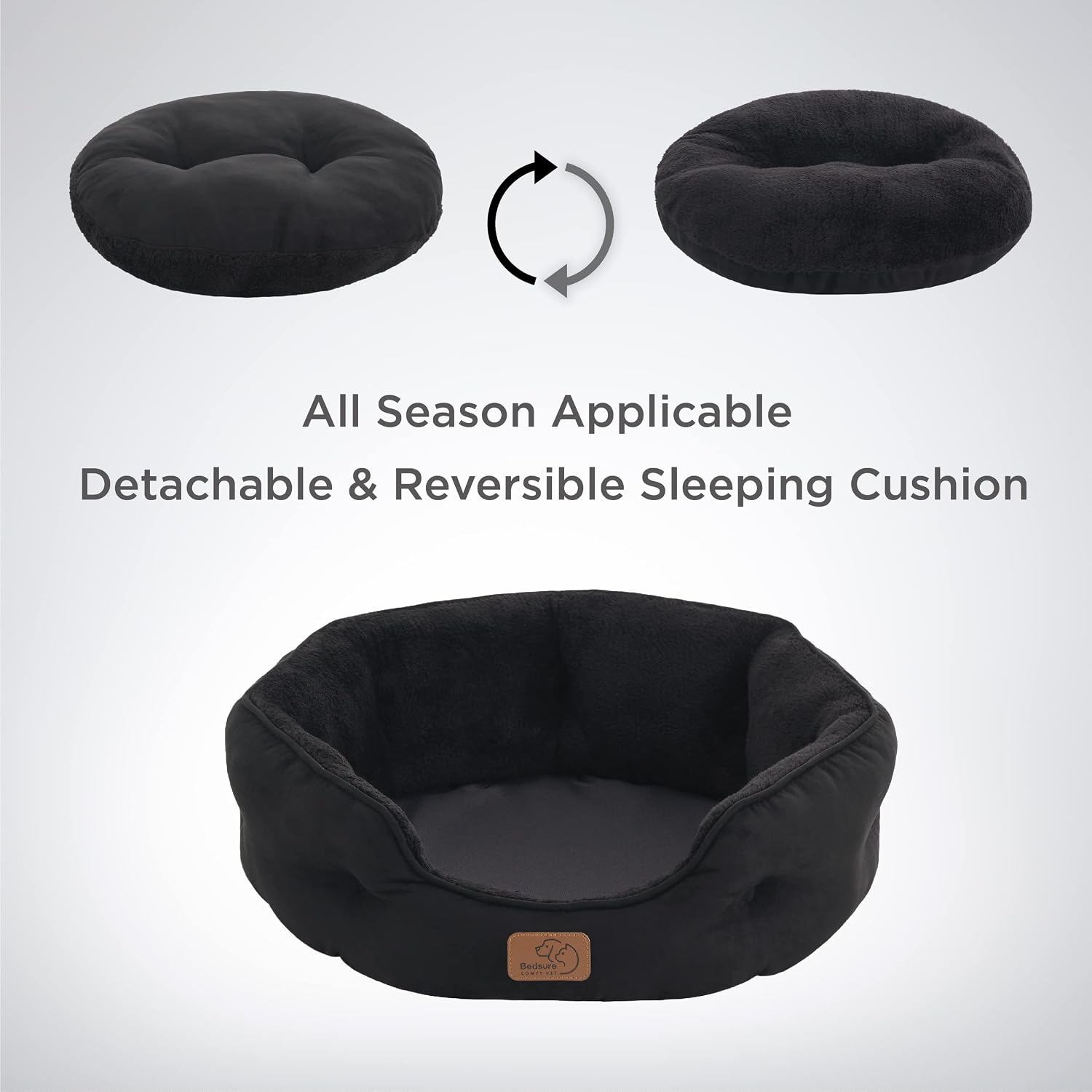 Thumbnail 6 de Bedsure Dog Bed 63x53x20cm washable