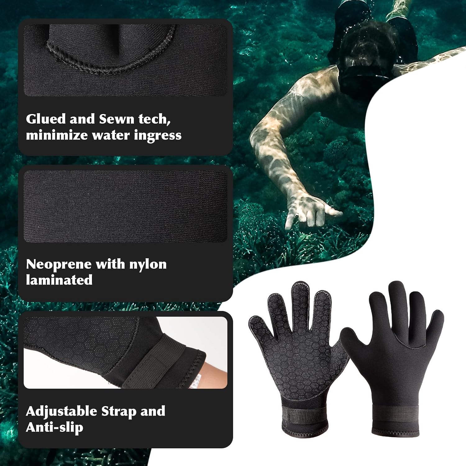 Detalle 2 de Yakevo Neoprene Gloves 3mm